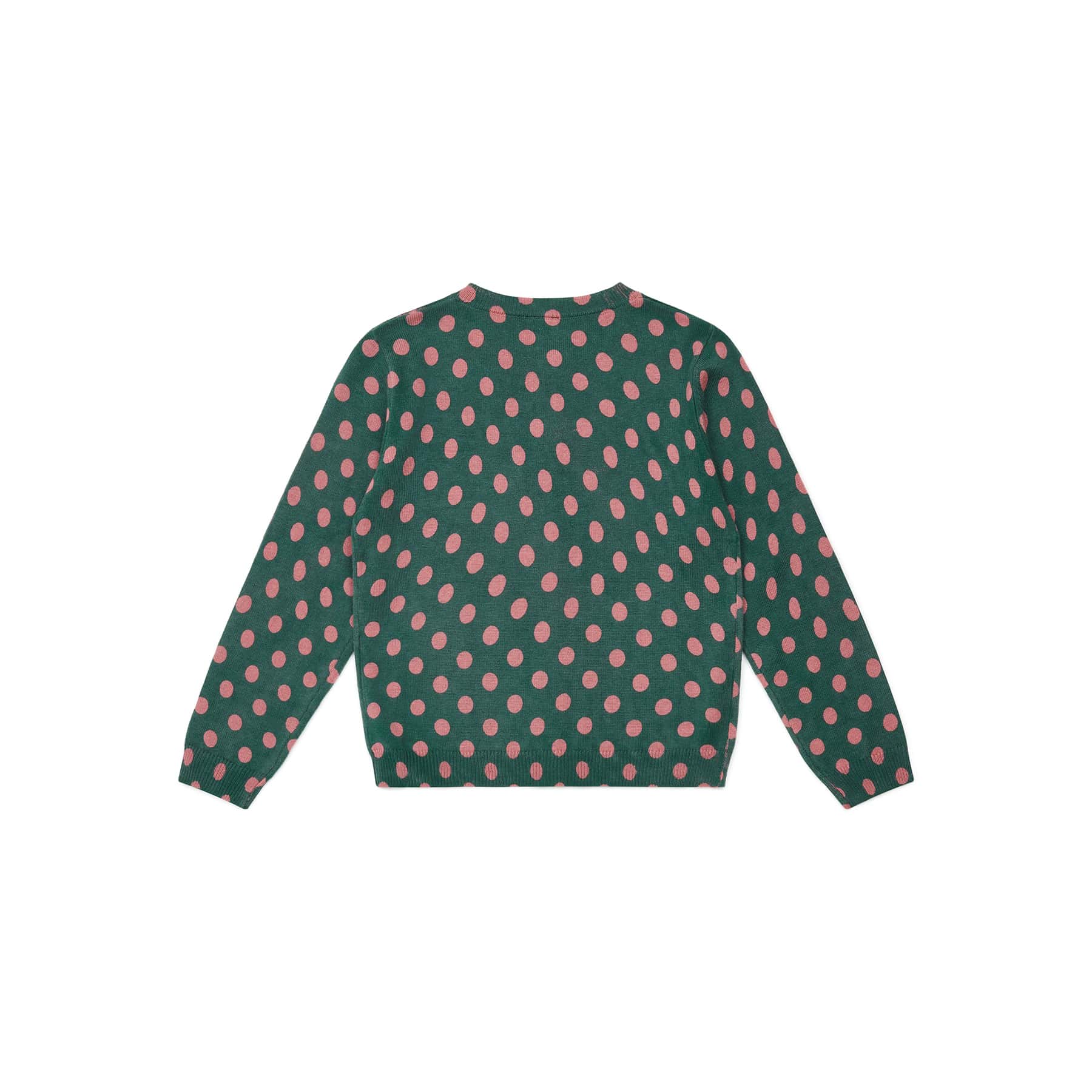 Girls Green Dots Cardigan