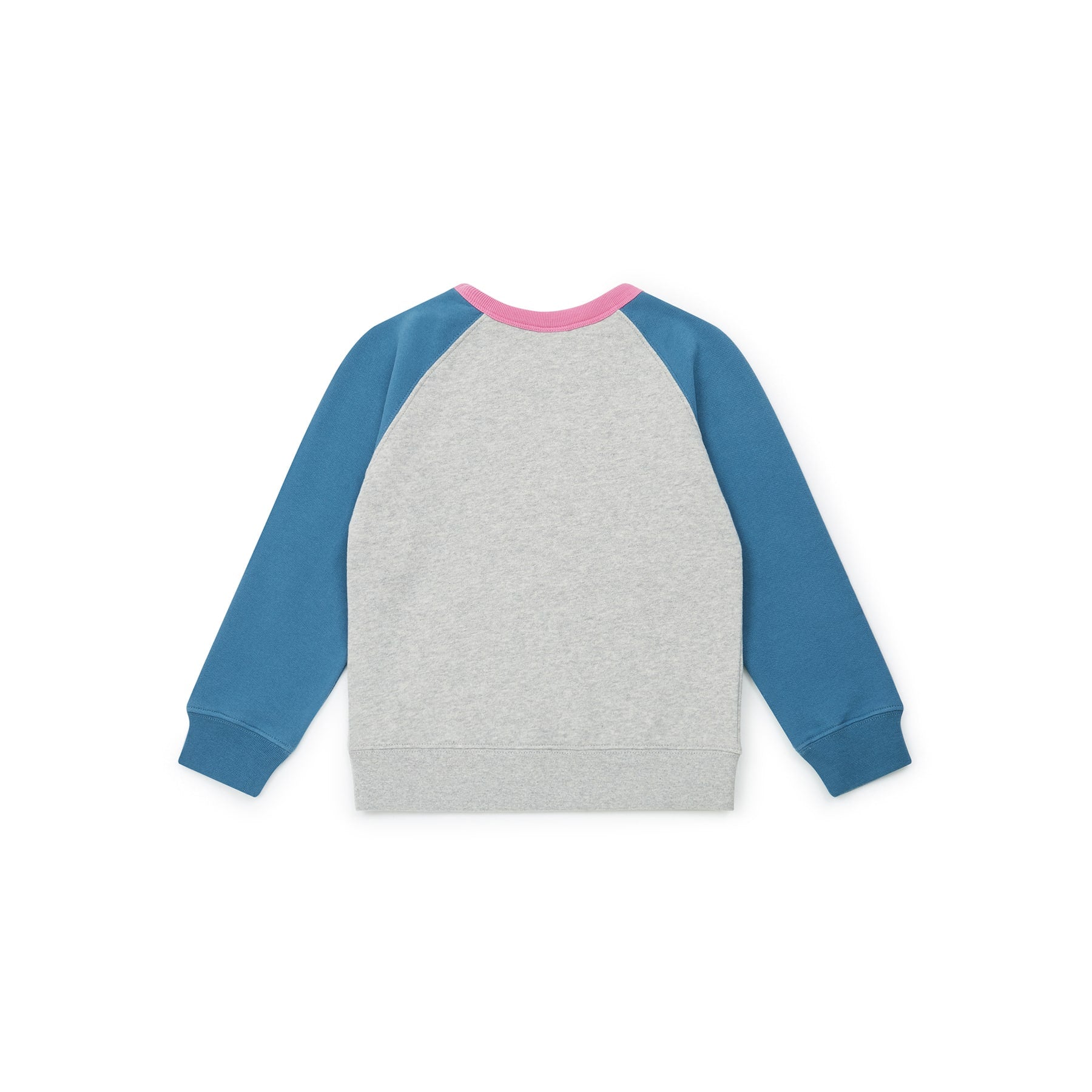 Girls Blue Printed Cotton Sweatshirt