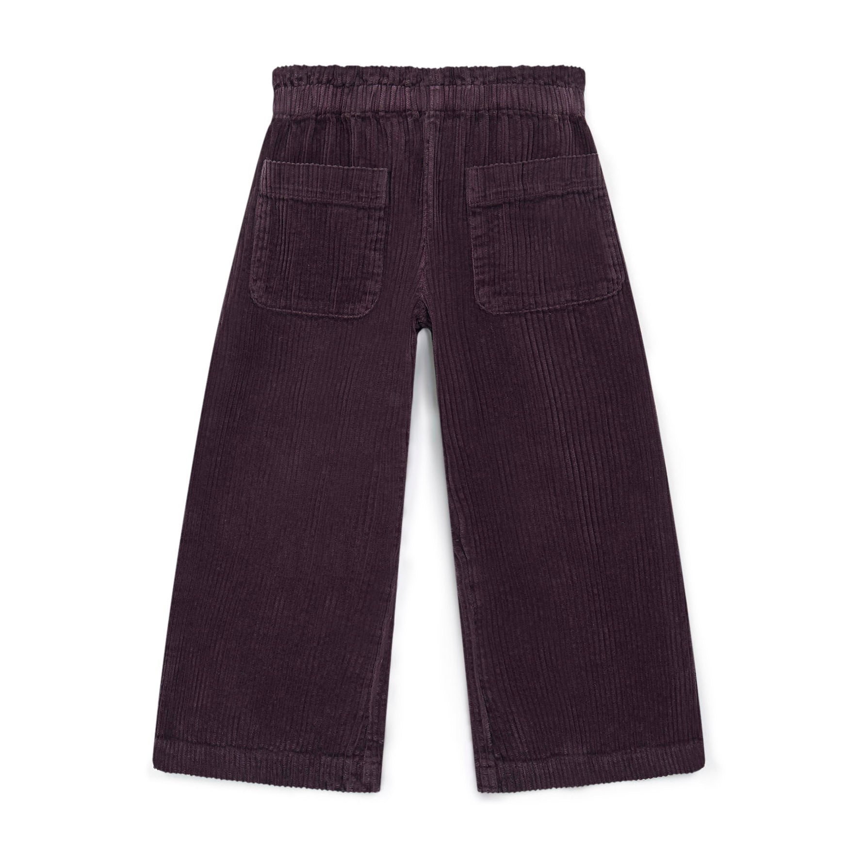 Girls Dark Red Velvet Trousers