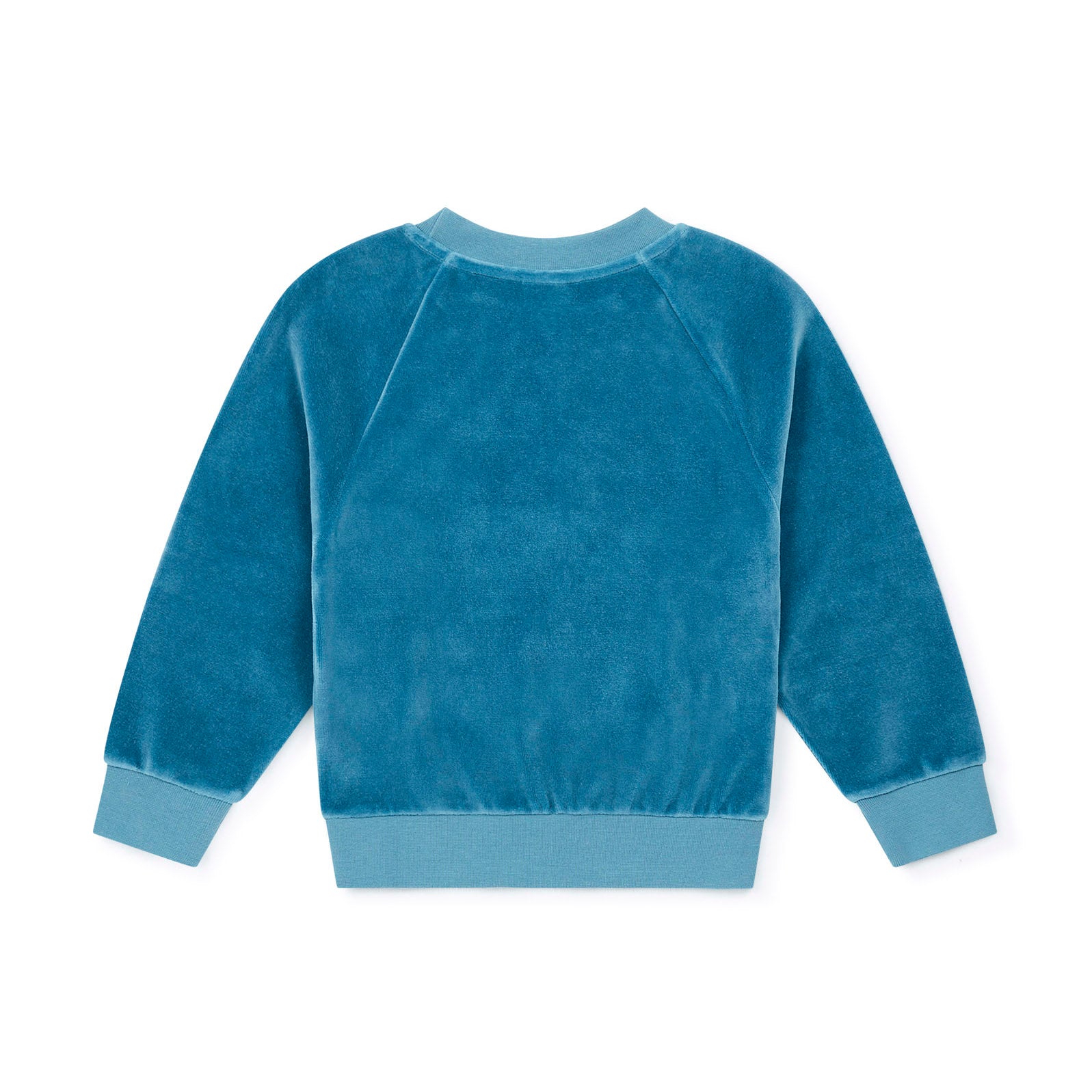 Girls Blue Velvet Sweatshirt