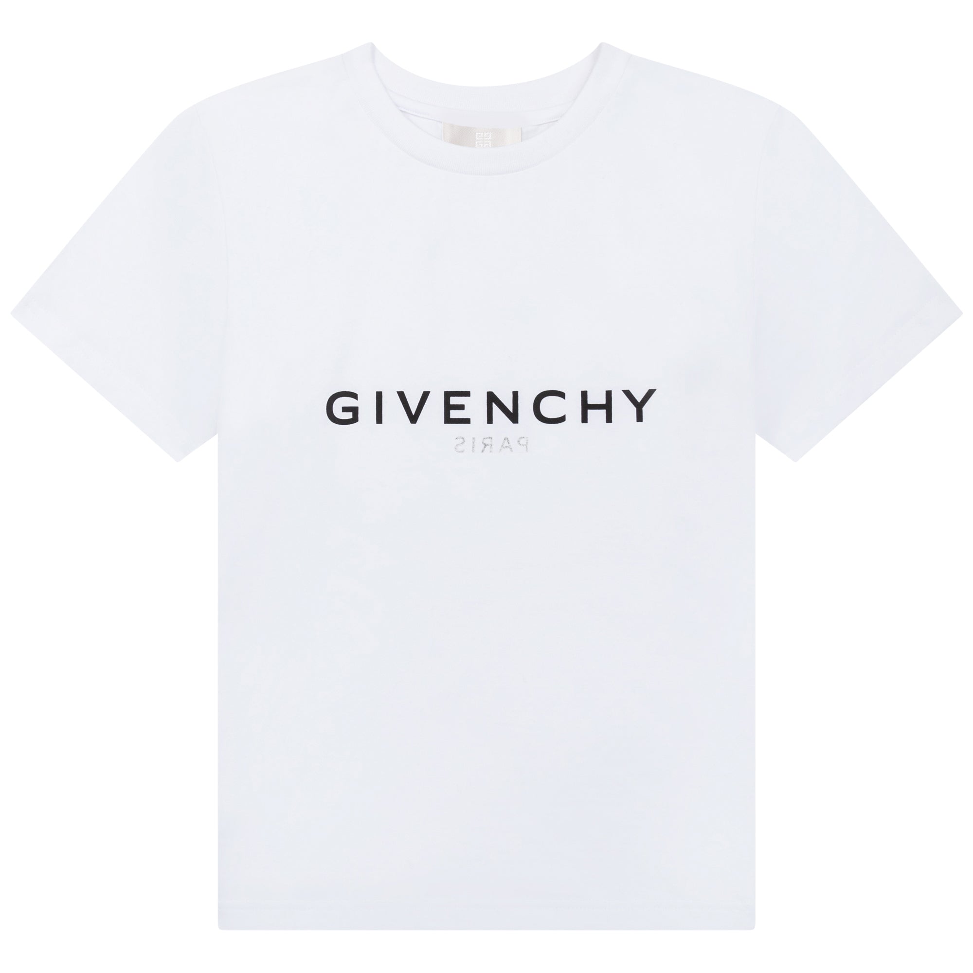 Boys White Logo Cotton T-Shirt