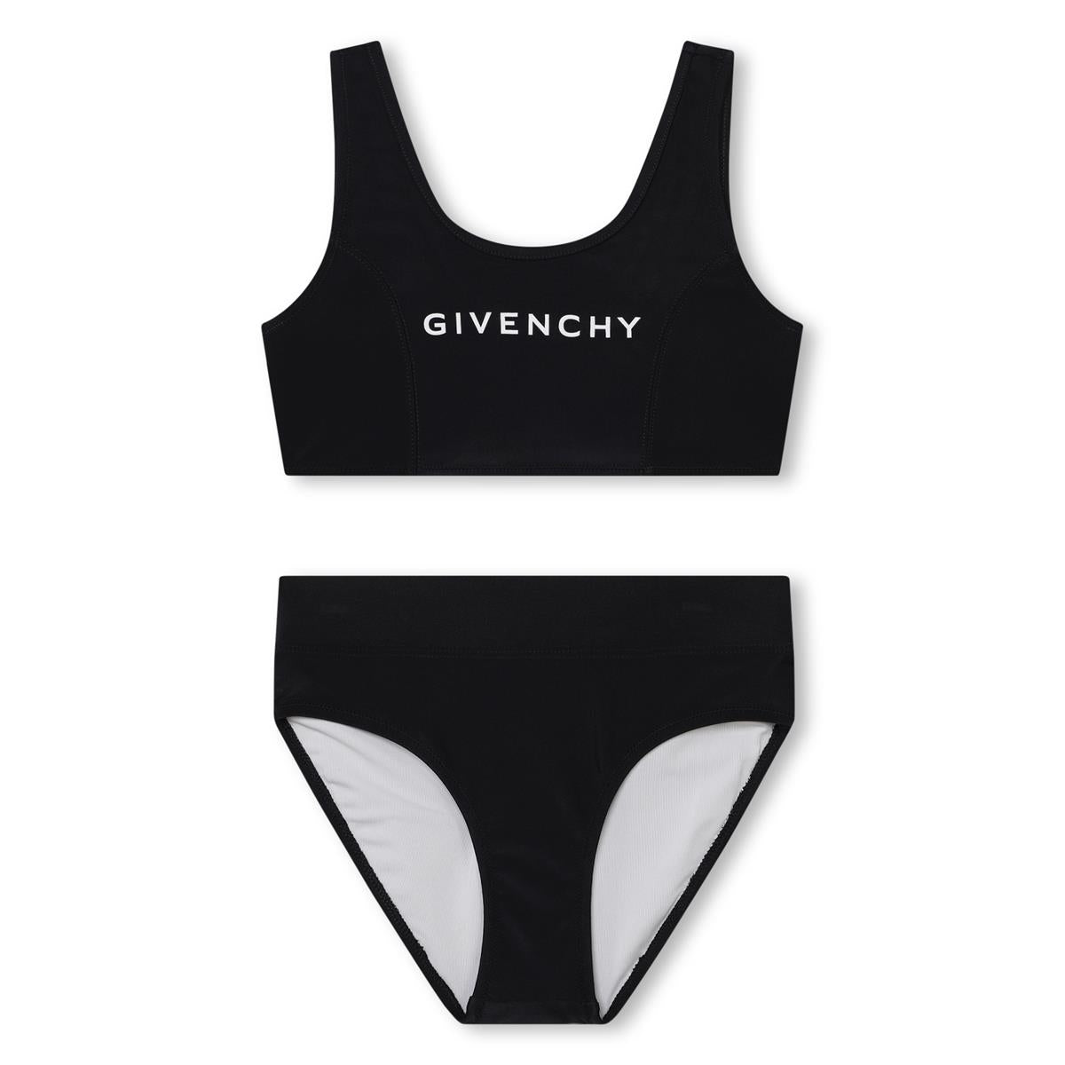 Girls Black Logo Swimsuit