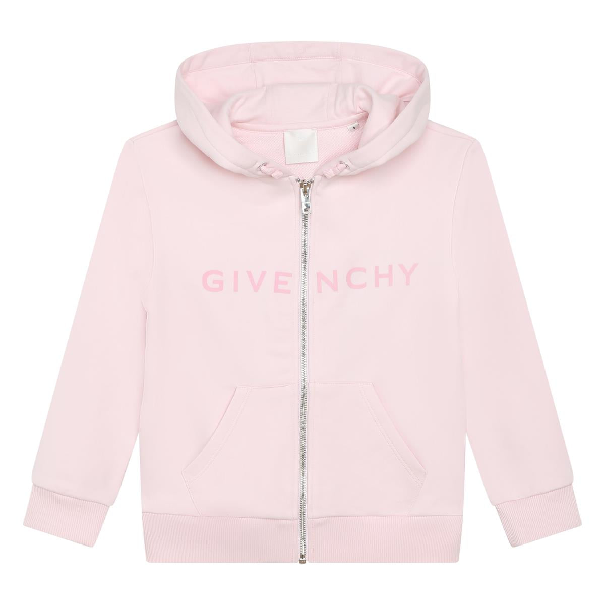 Girls Pink Zip-Up Top