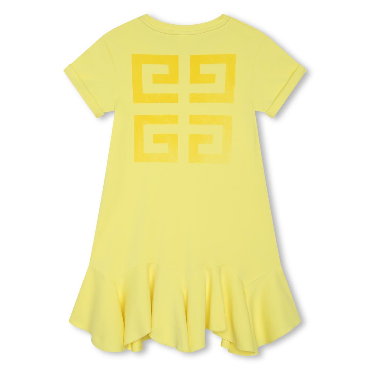 Girls Yellow Logo Dress