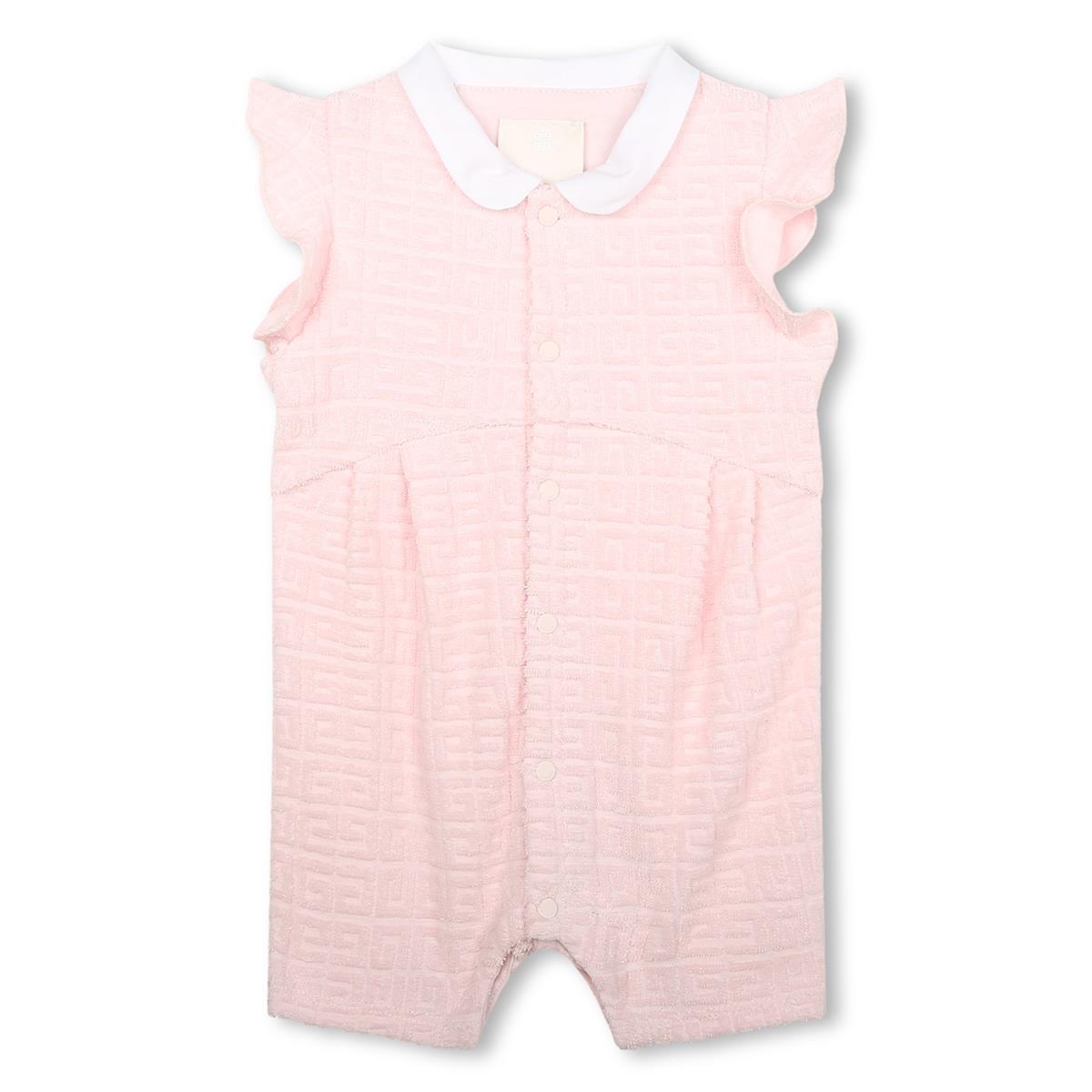 Baby Girls Pink Cotton Babysuit