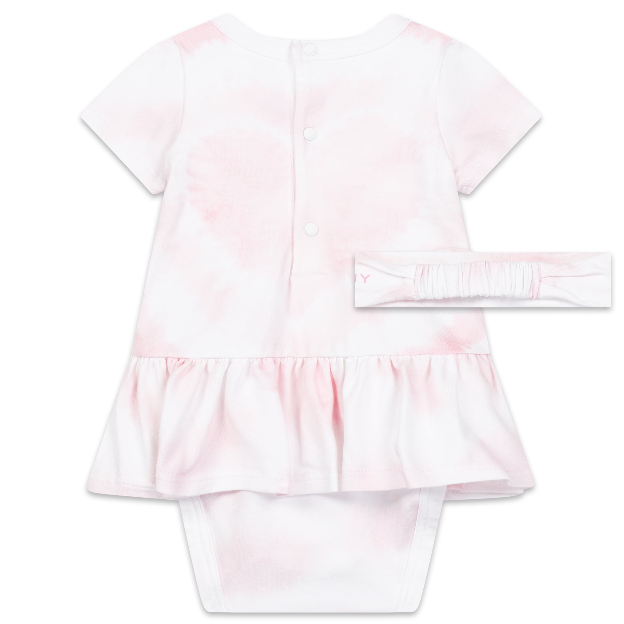 Baby Girls White Logo Cotton Set