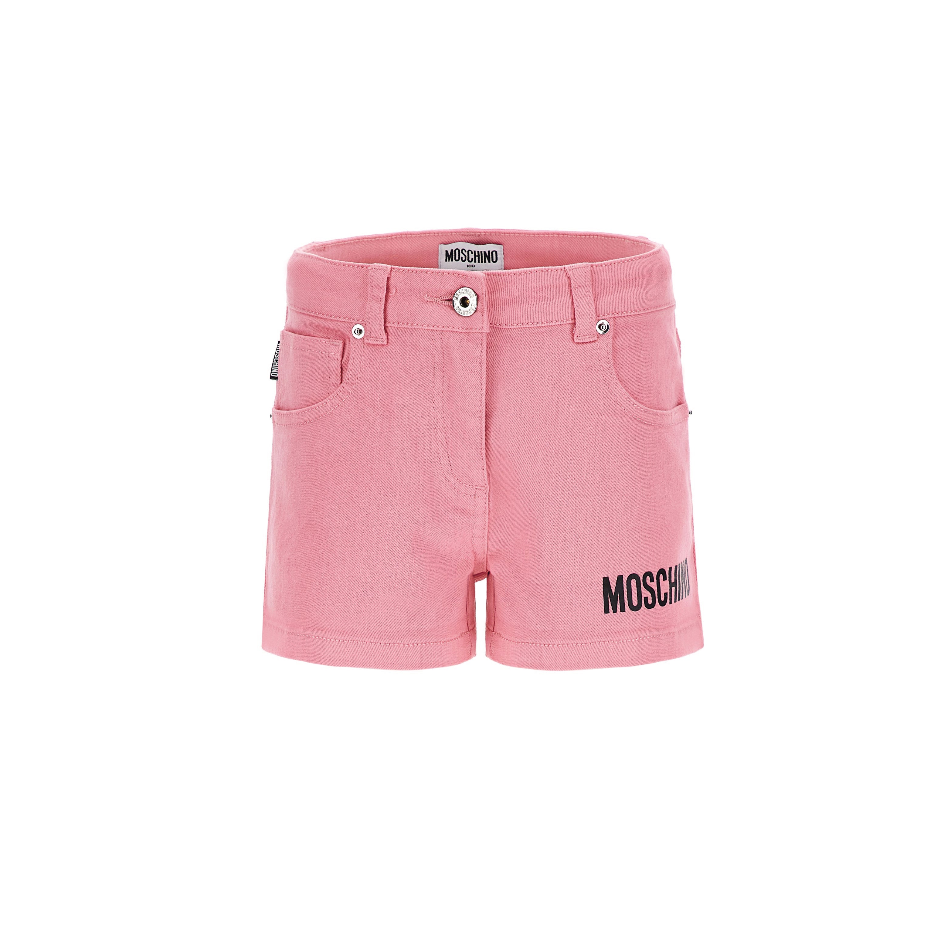 Girls Pink Cotton Shorts