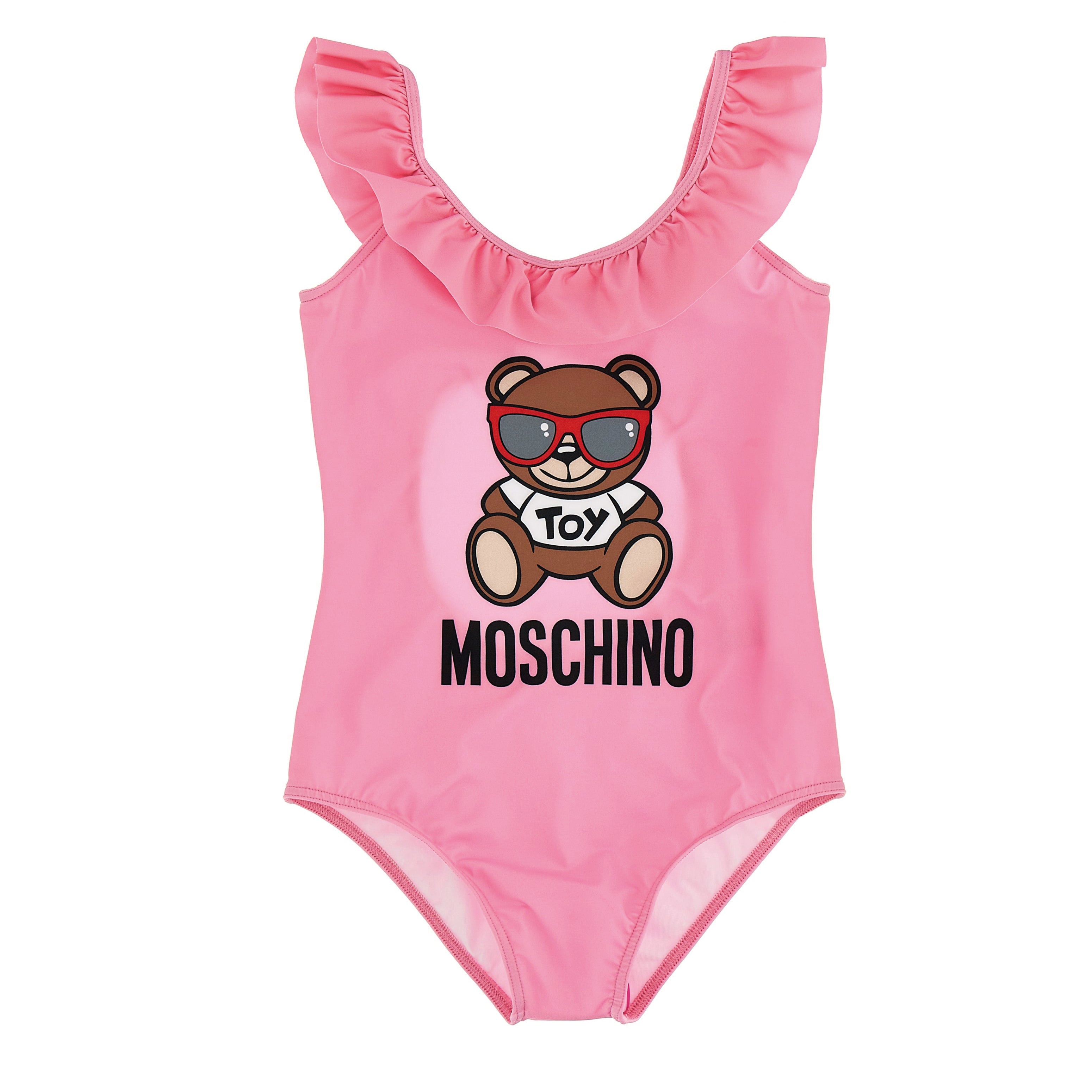 Girls Pink Logo Swimsuit