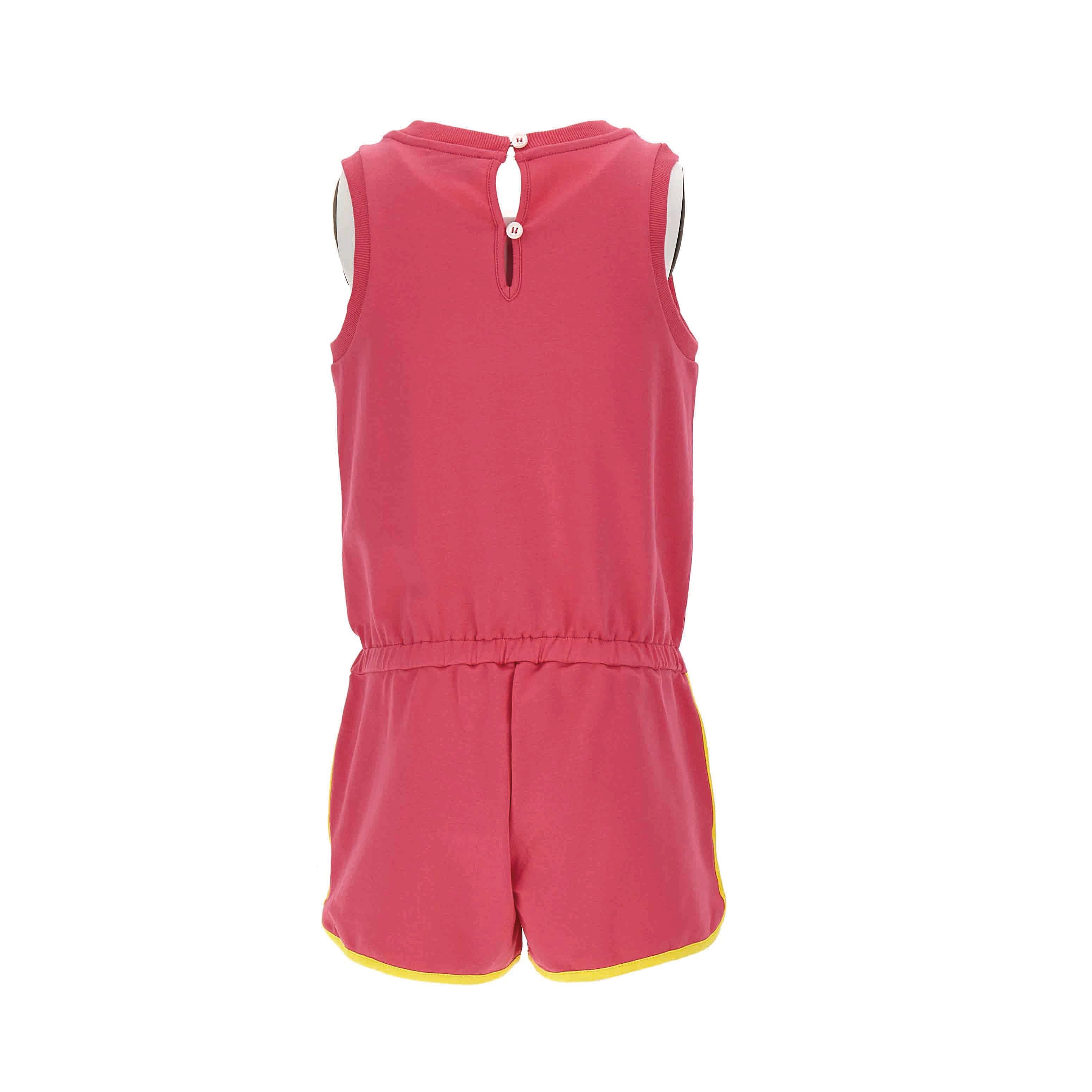 Girls Pink Logo Romper