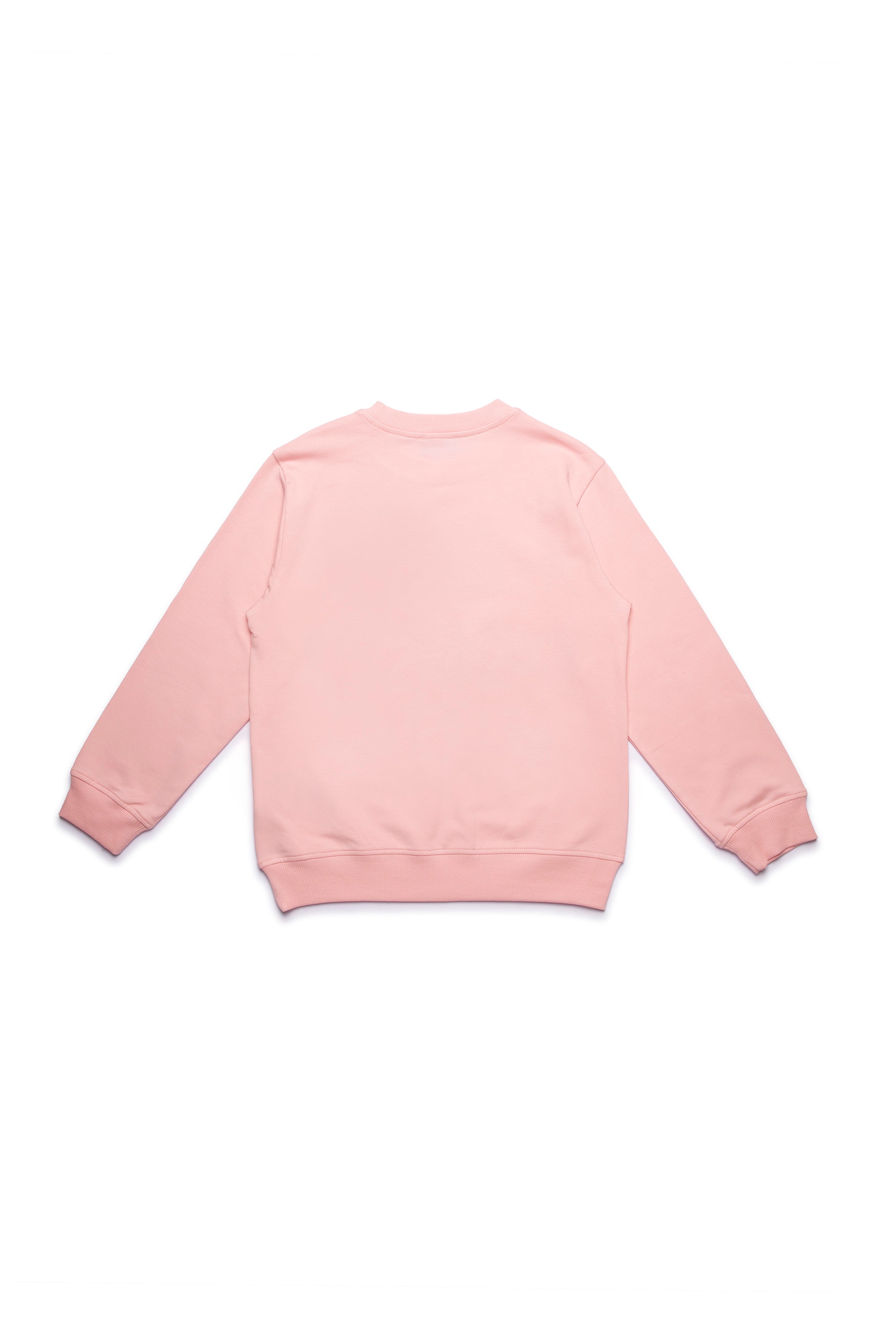 Girls Pink Printing Cotton Sweatshirt