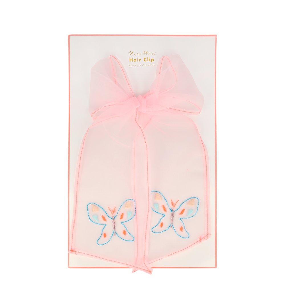 Butterflies Bow Hair Clip