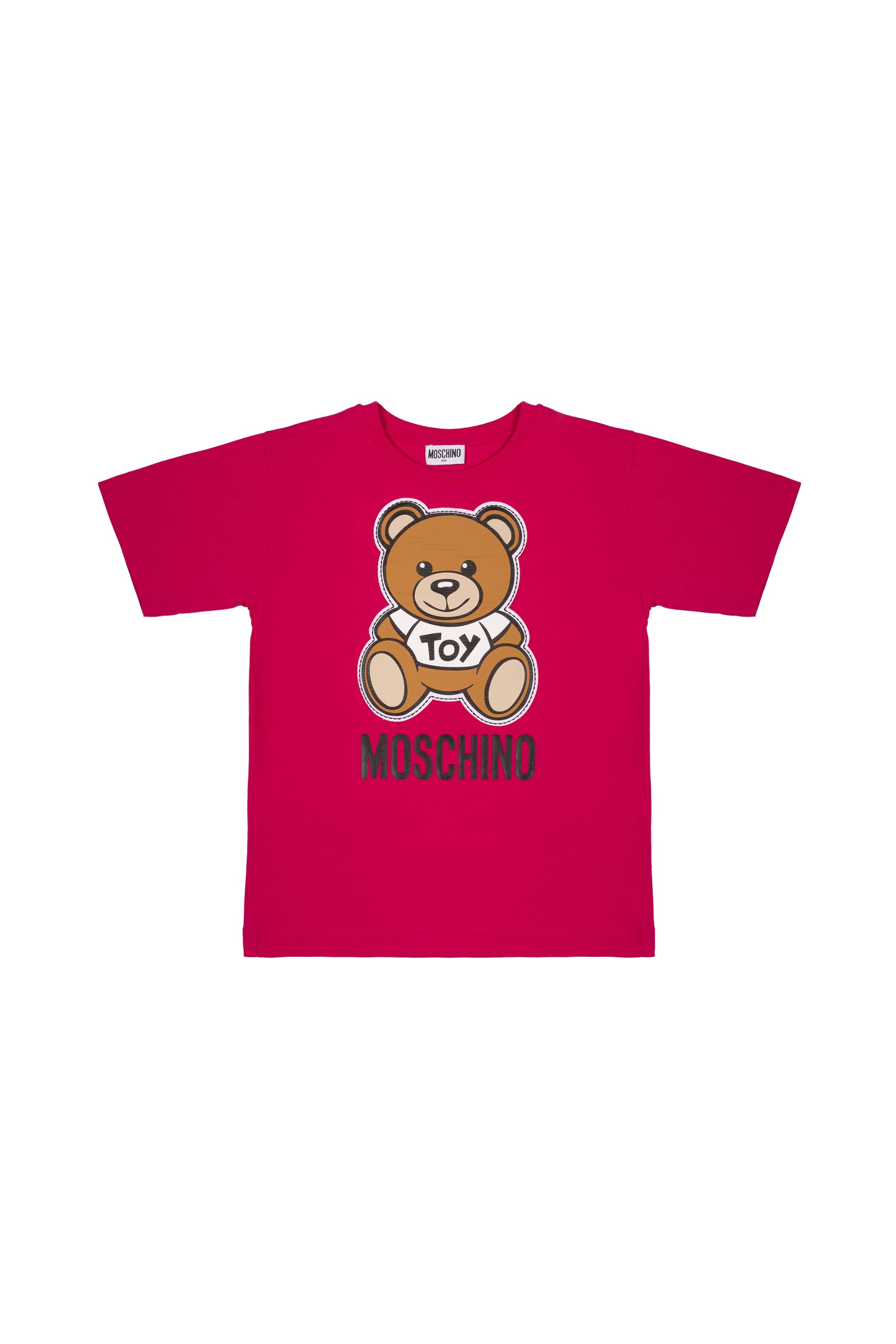 Girls Fuchsia Logo Cotton T-shirt