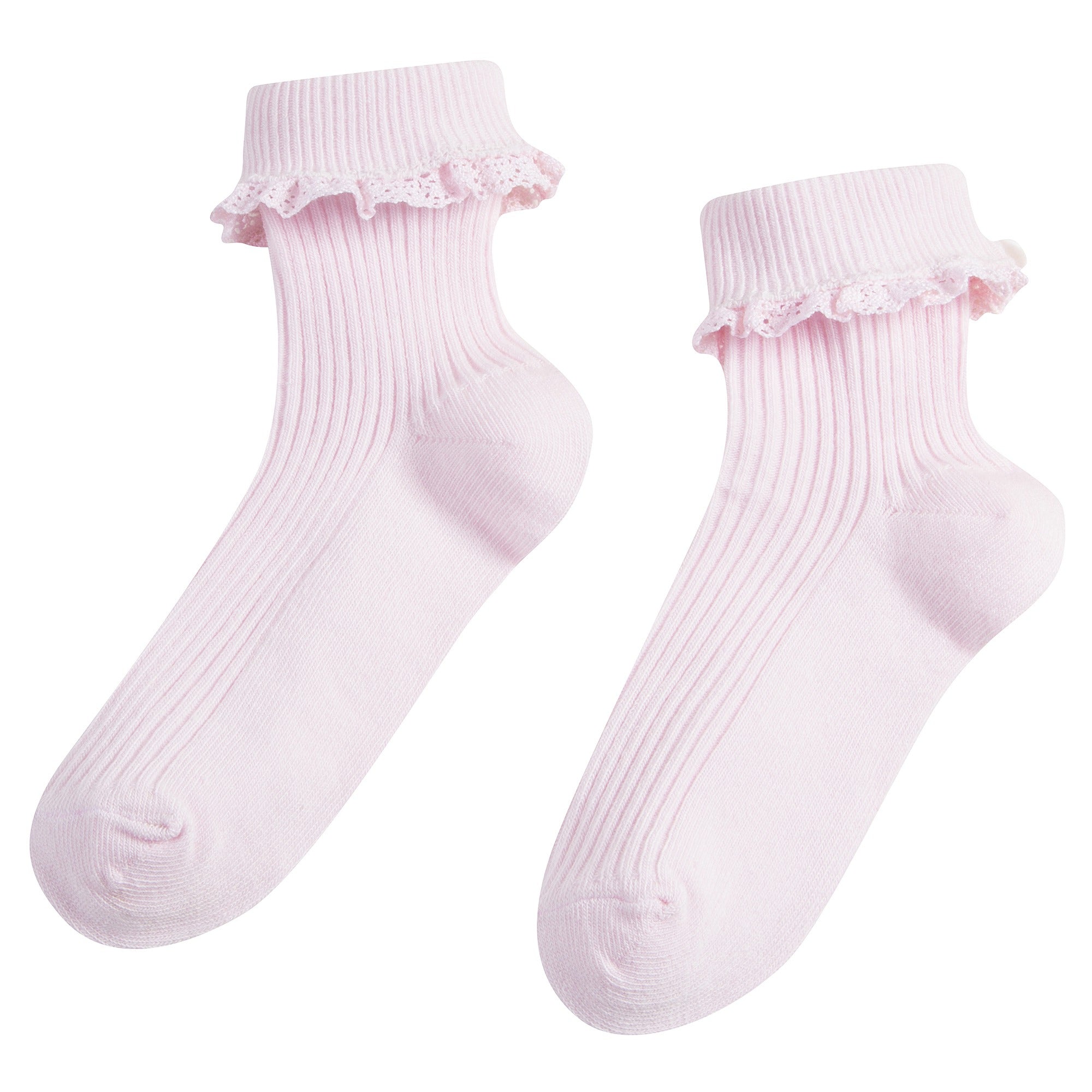 Girls Pale Pink Cotton Socks