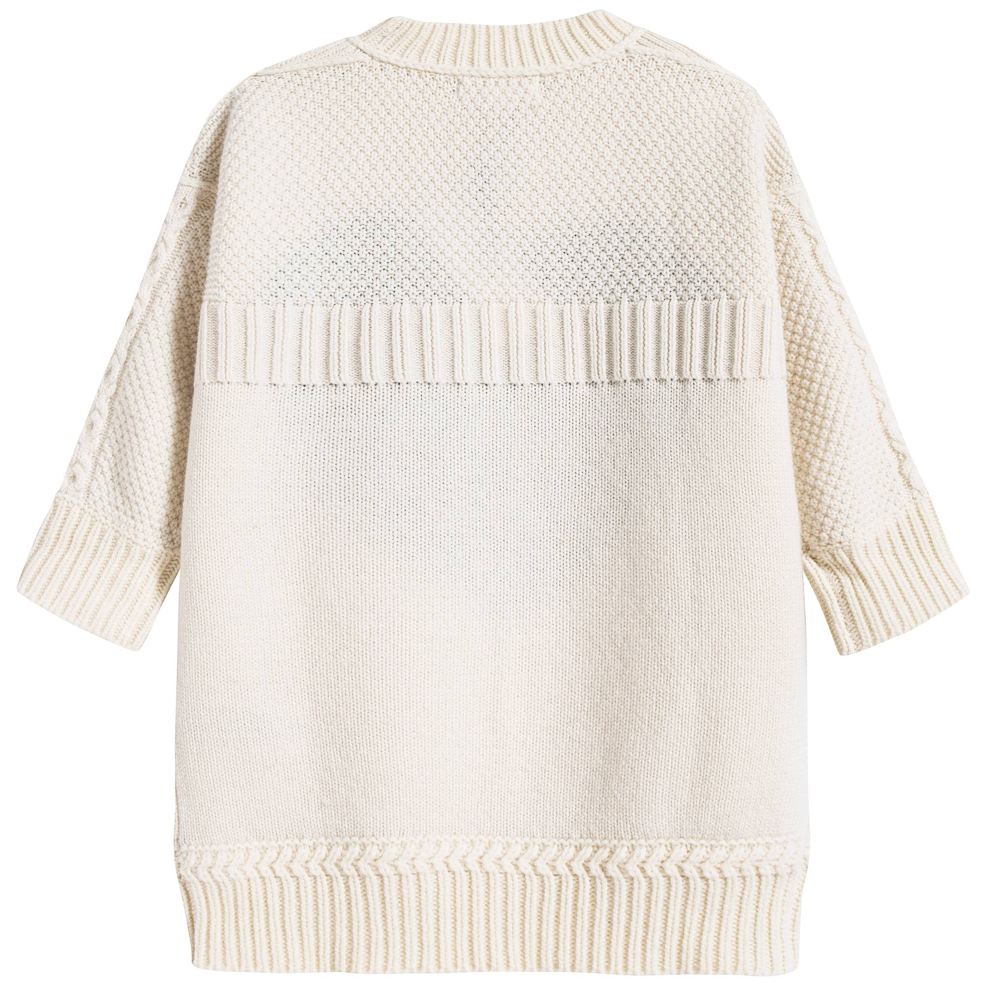 Girls Ivory Wool Dress