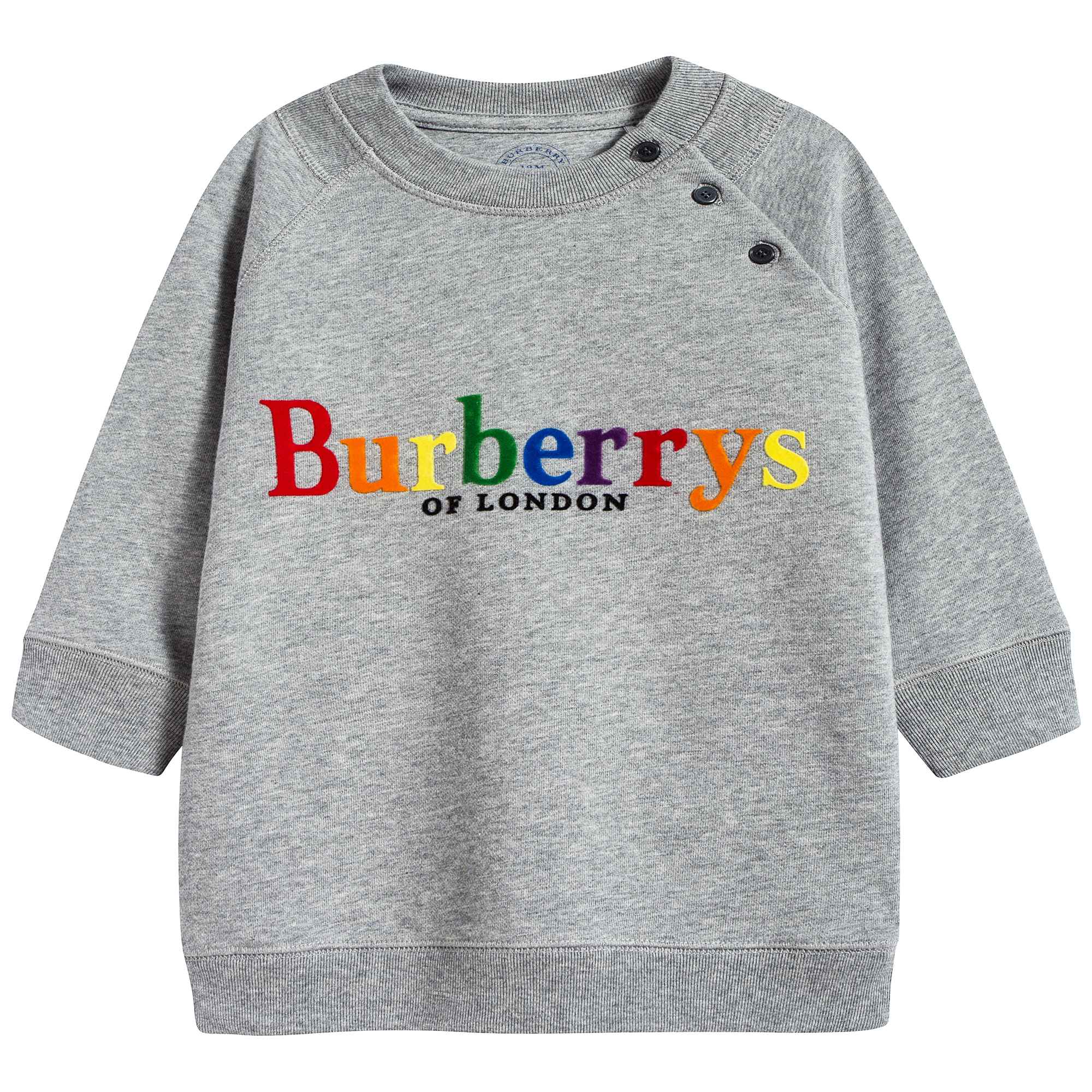 Baby Grey Melange Cotton Dress