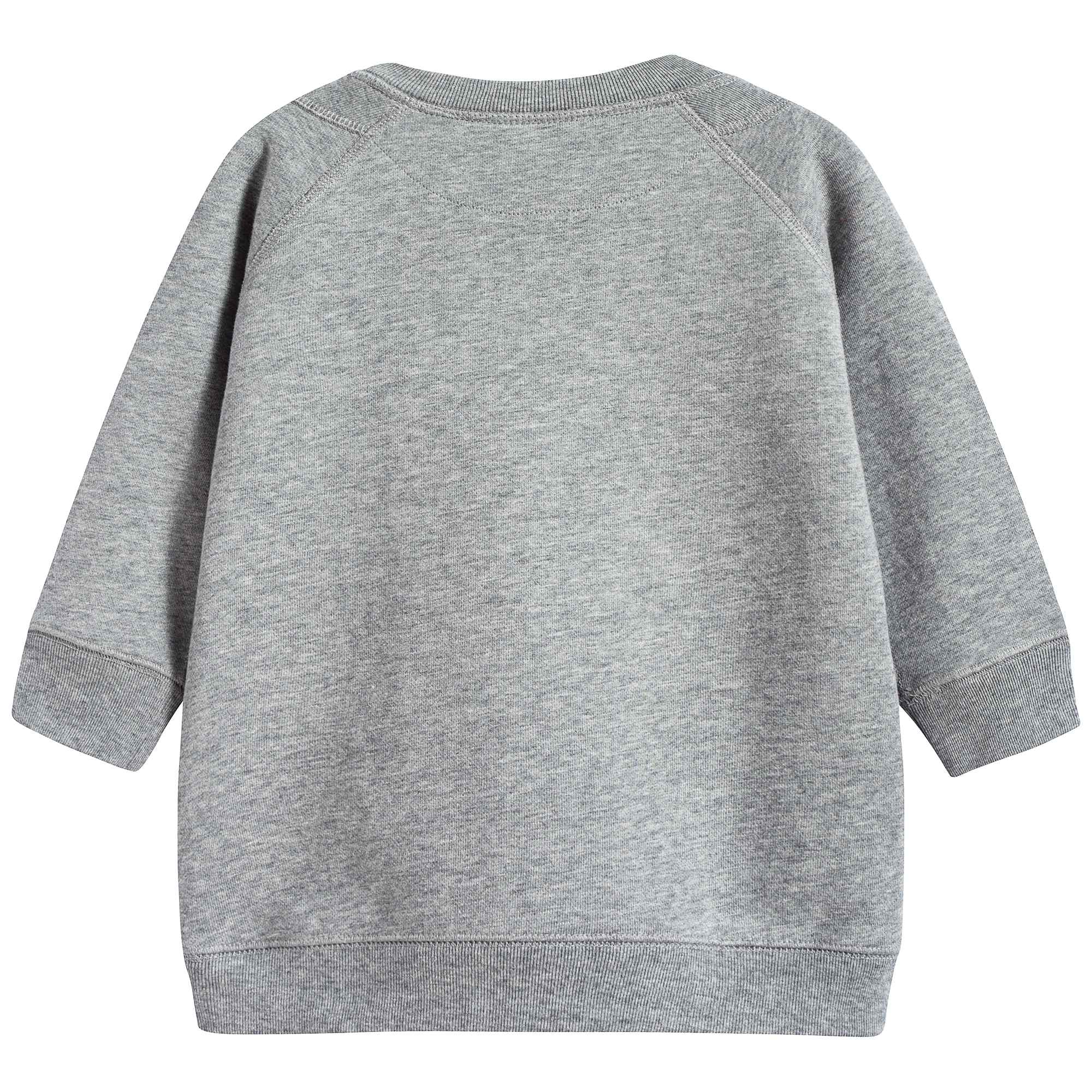 Baby Grey Melange Cotton Dress