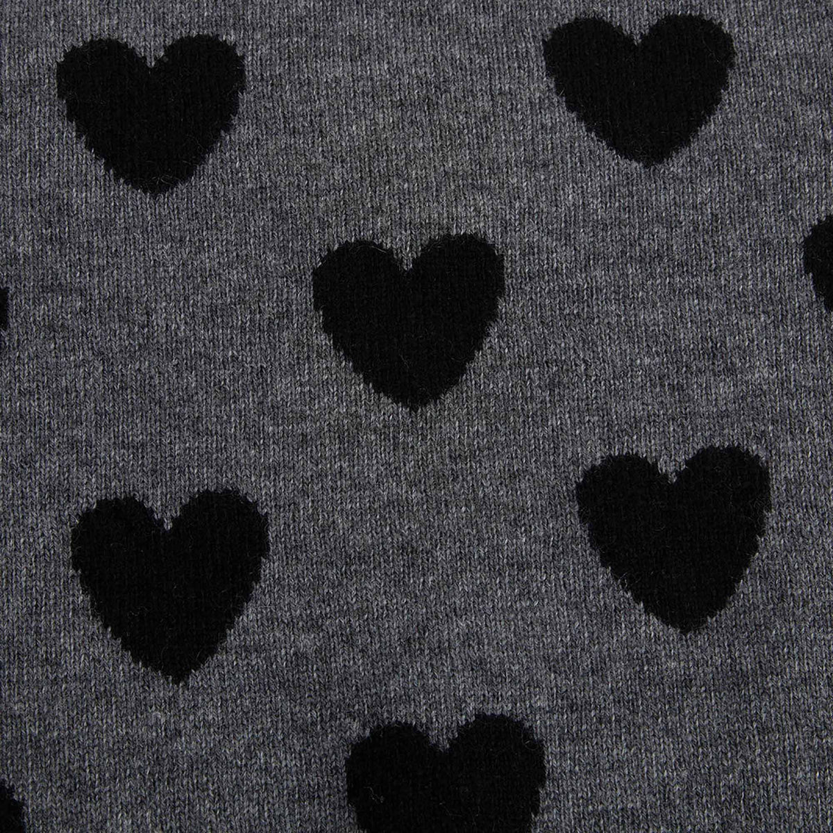 Girls Grey Heart Trims Wool & Cashmere Sweater - CÉMAROSE | Children's Fashion Store - 7