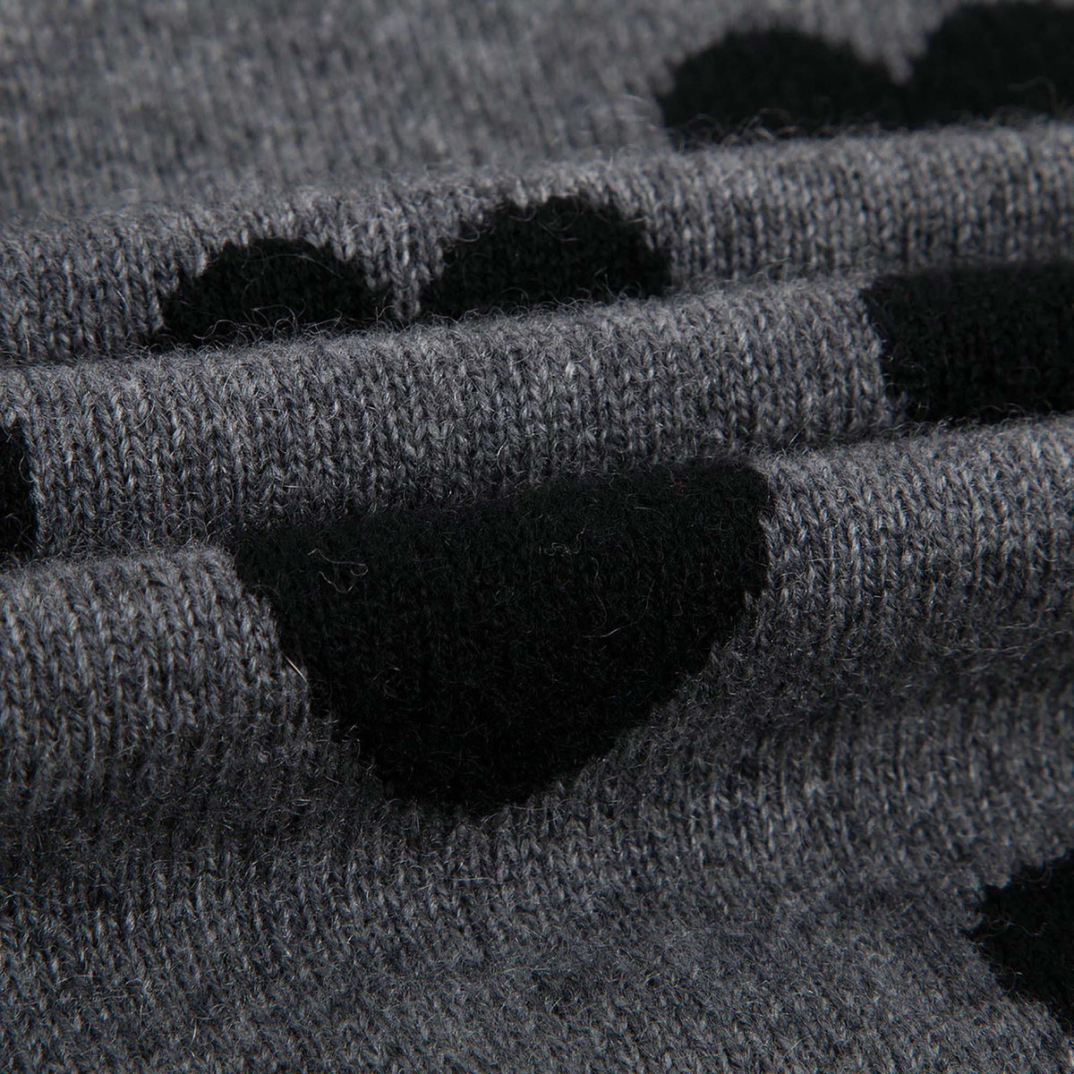 Girls Grey Heart Trims Wool & Cashmere Sweater - CÉMAROSE | Children's Fashion Store - 8