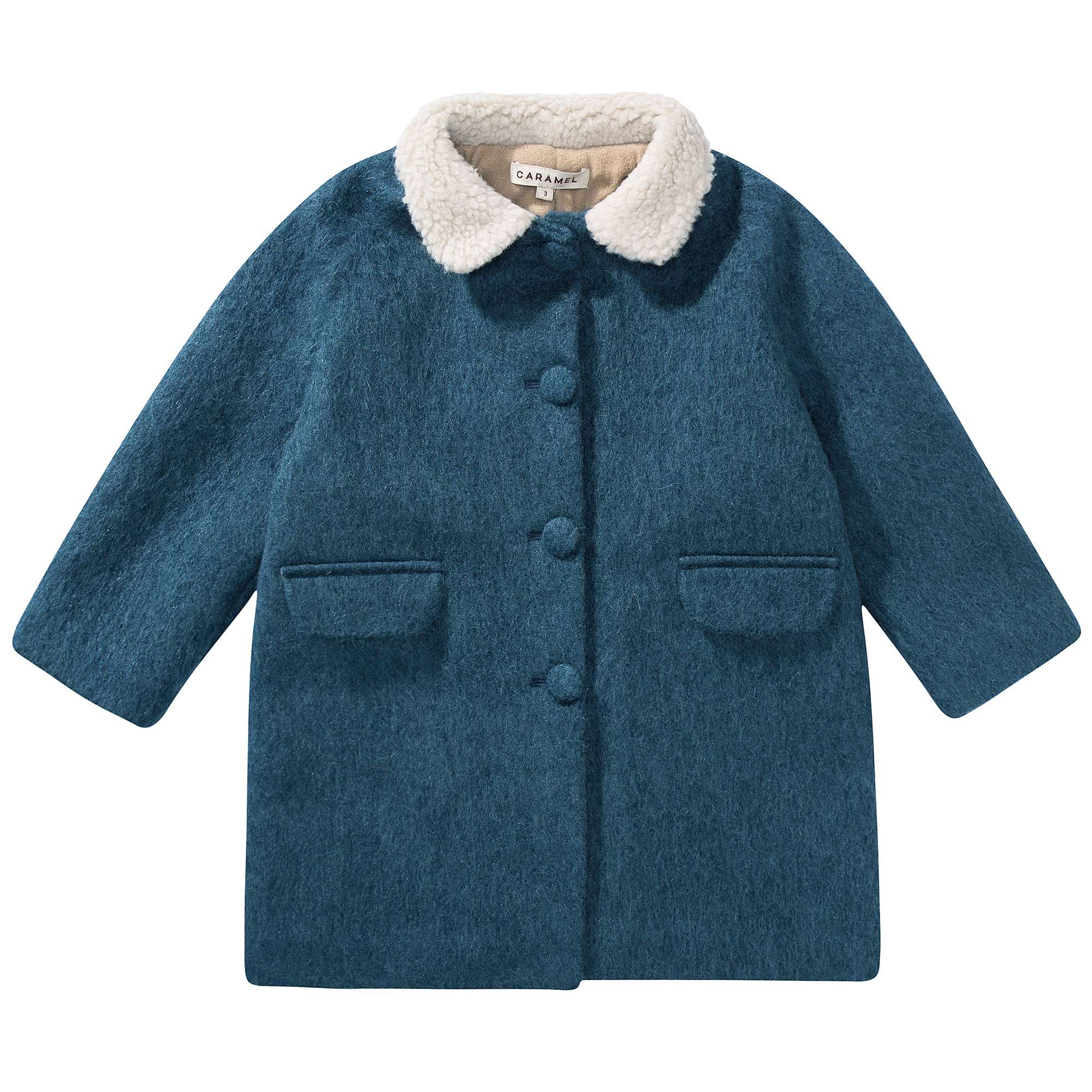 Girls Blue Wool Coat