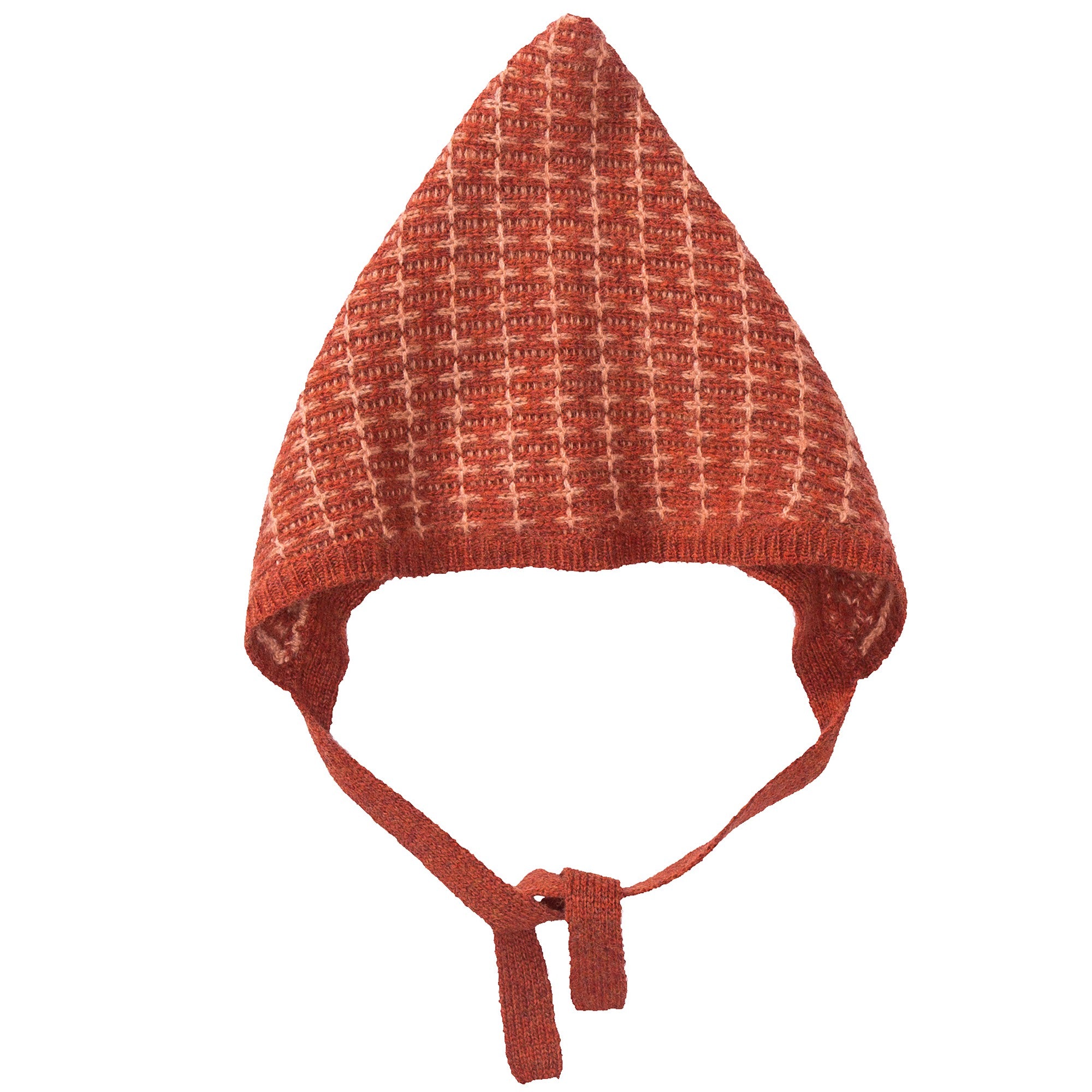 Baby Girls Red & Orange Knitted Hat