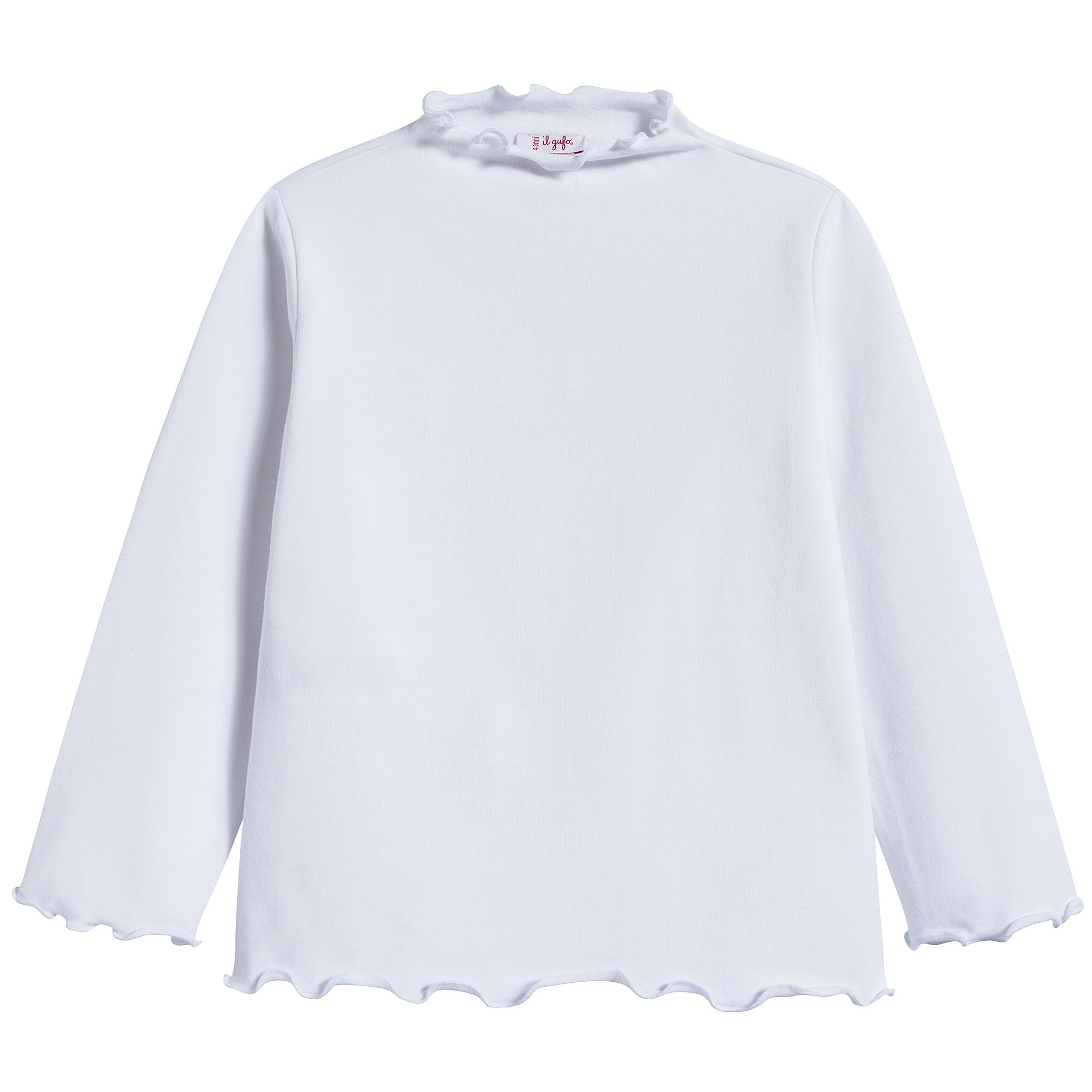Girls White Cotton T-shirt