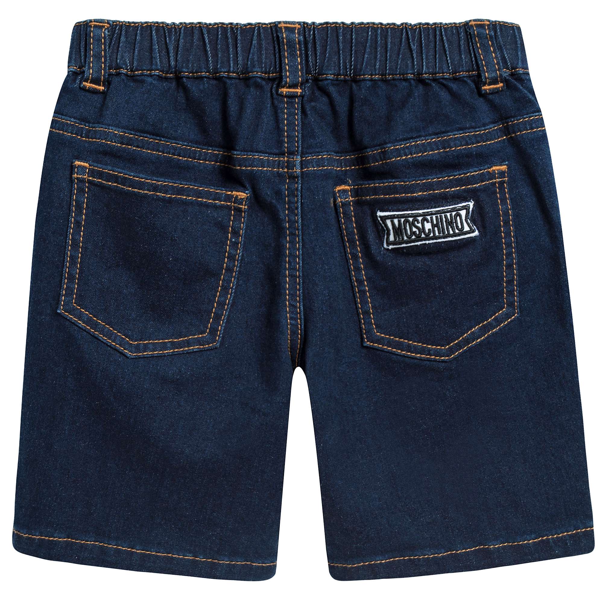 Baby Girls & Boys Dark Blue Cotton Shorts