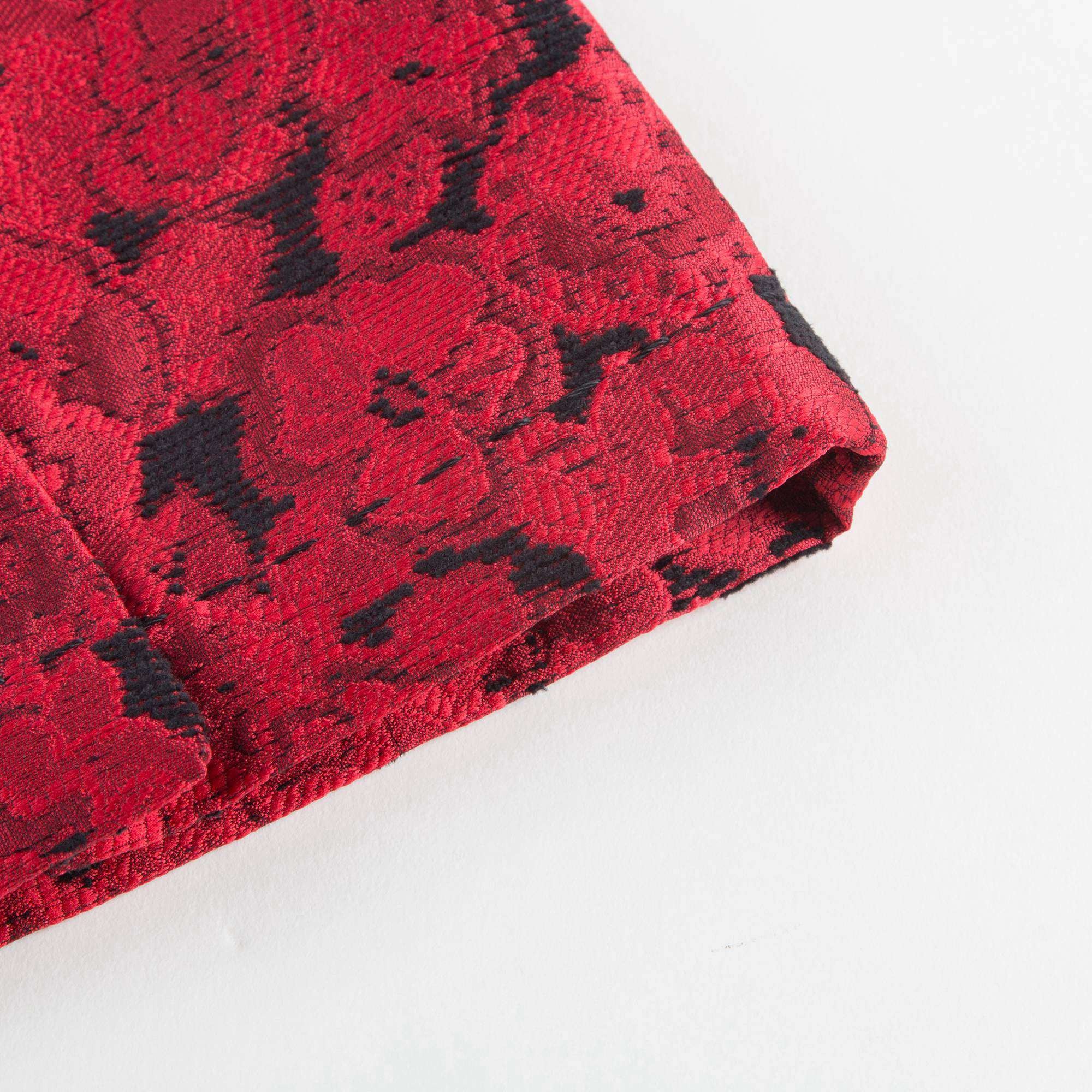 Girls Red Jacquard Skirt