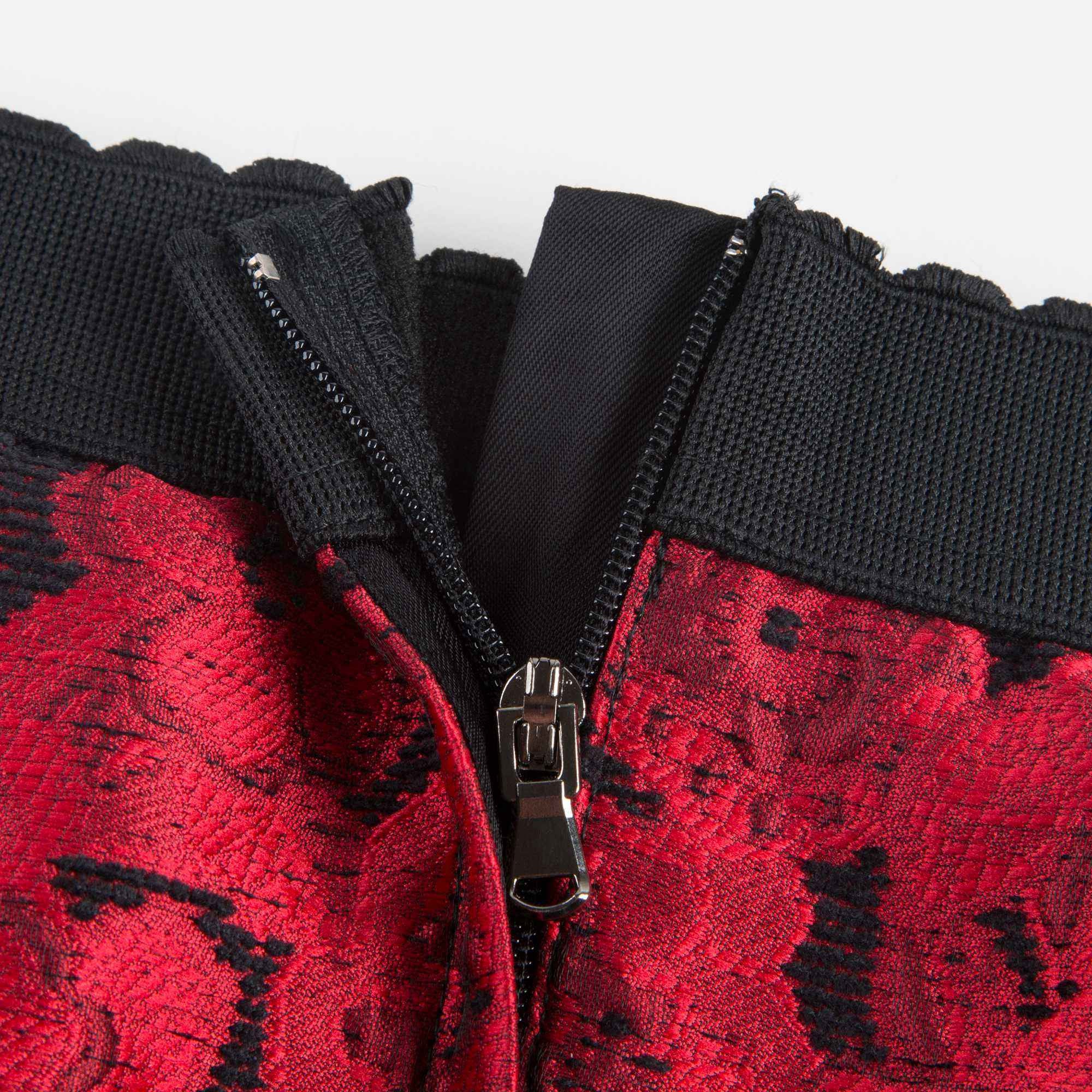 Girls Red Jacquard Skirt