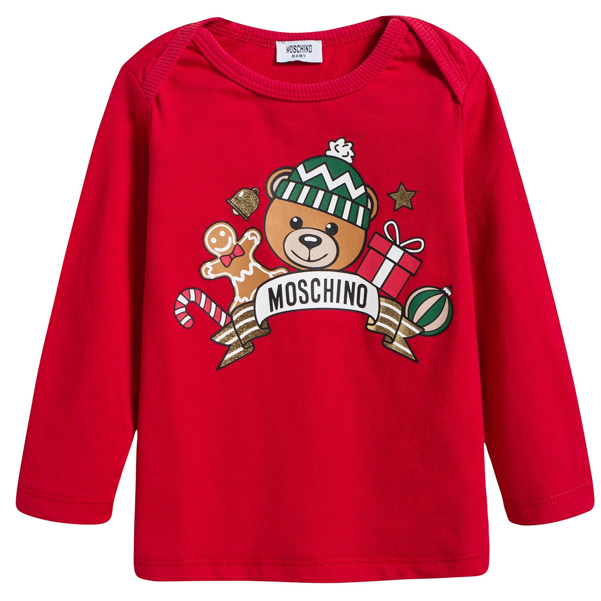 Baby Red Teddy Printed T-shirt
