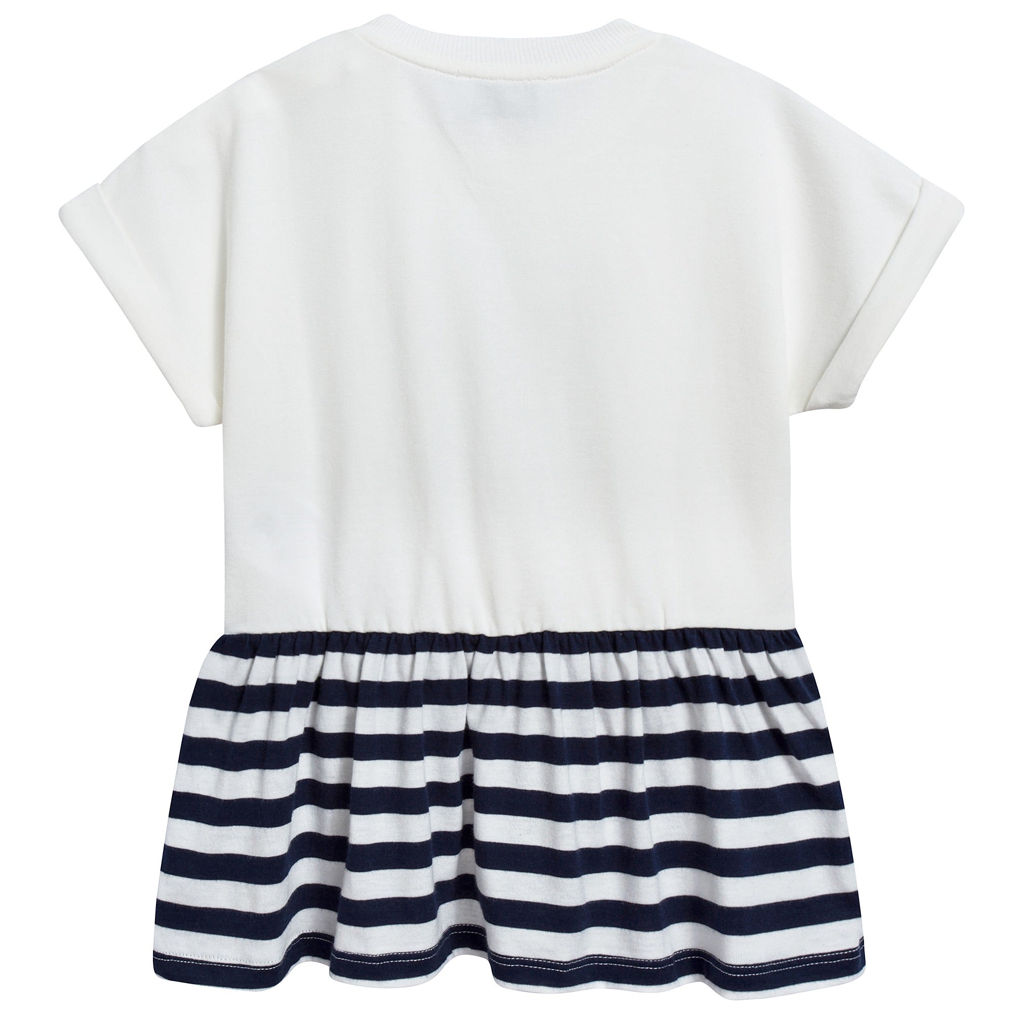 Girls Blue Striped Teddy Bear T-shirt