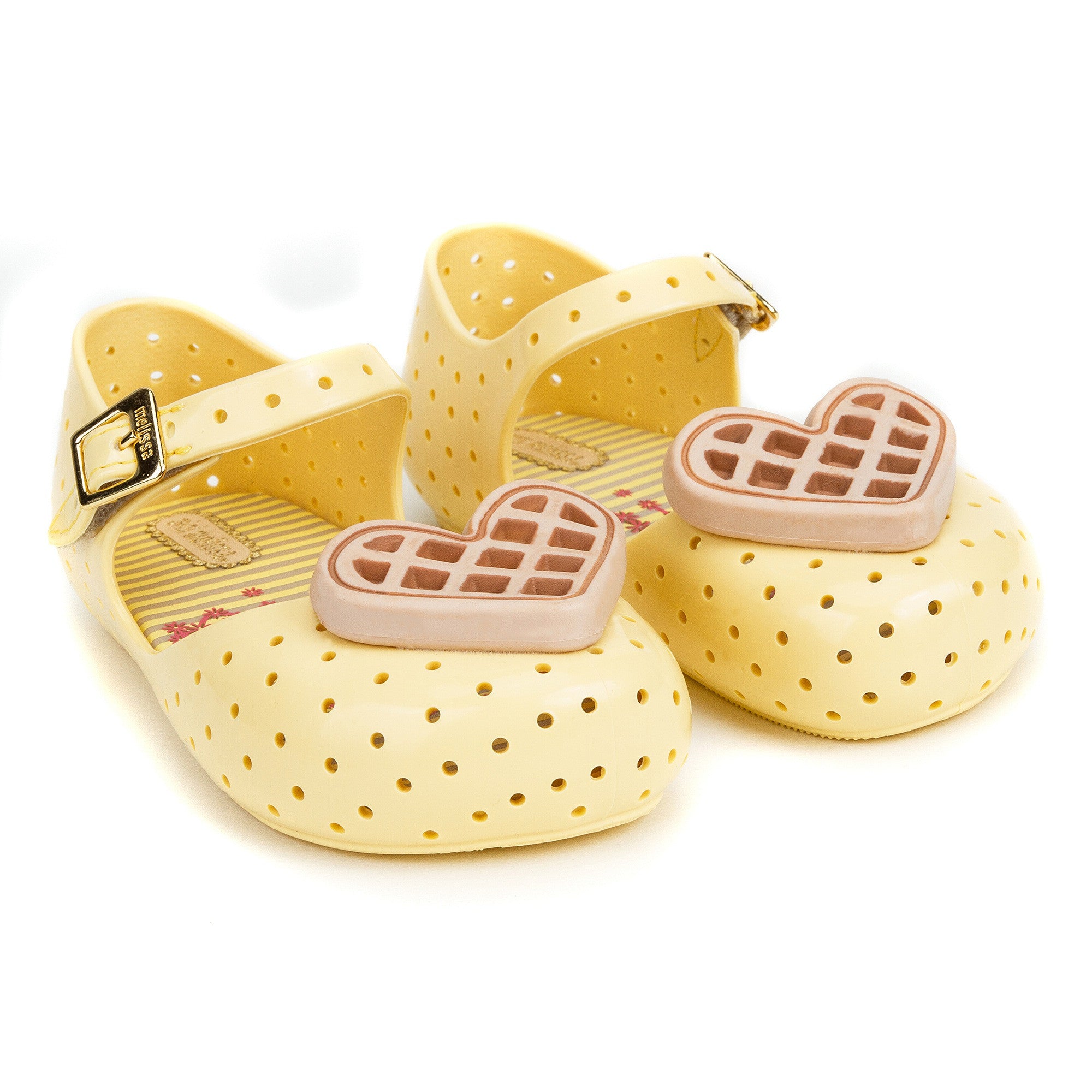 Girls Yellow Heart Jelly Shoes