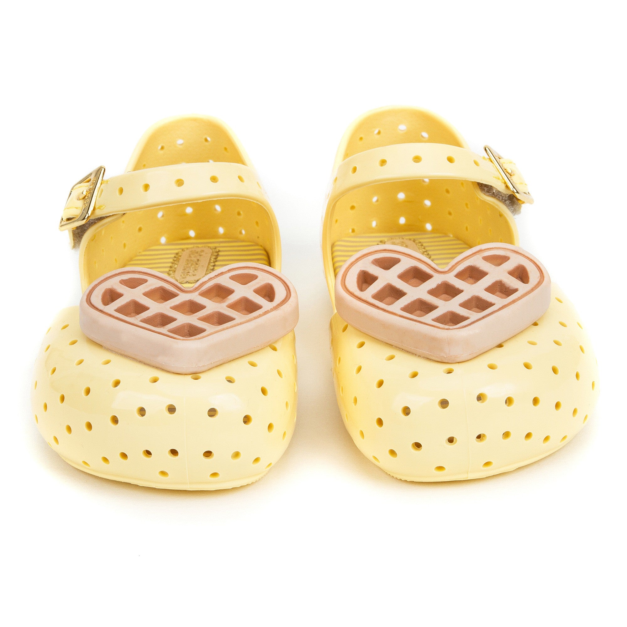 Girls Yellow Heart Jelly Shoes