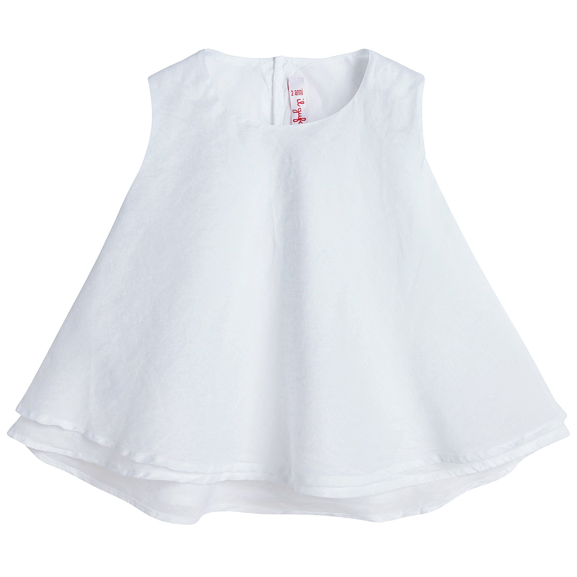 Girls White Cotton Peplum T-Shirt - CÉMAROSE | Children's Fashion Store - 1