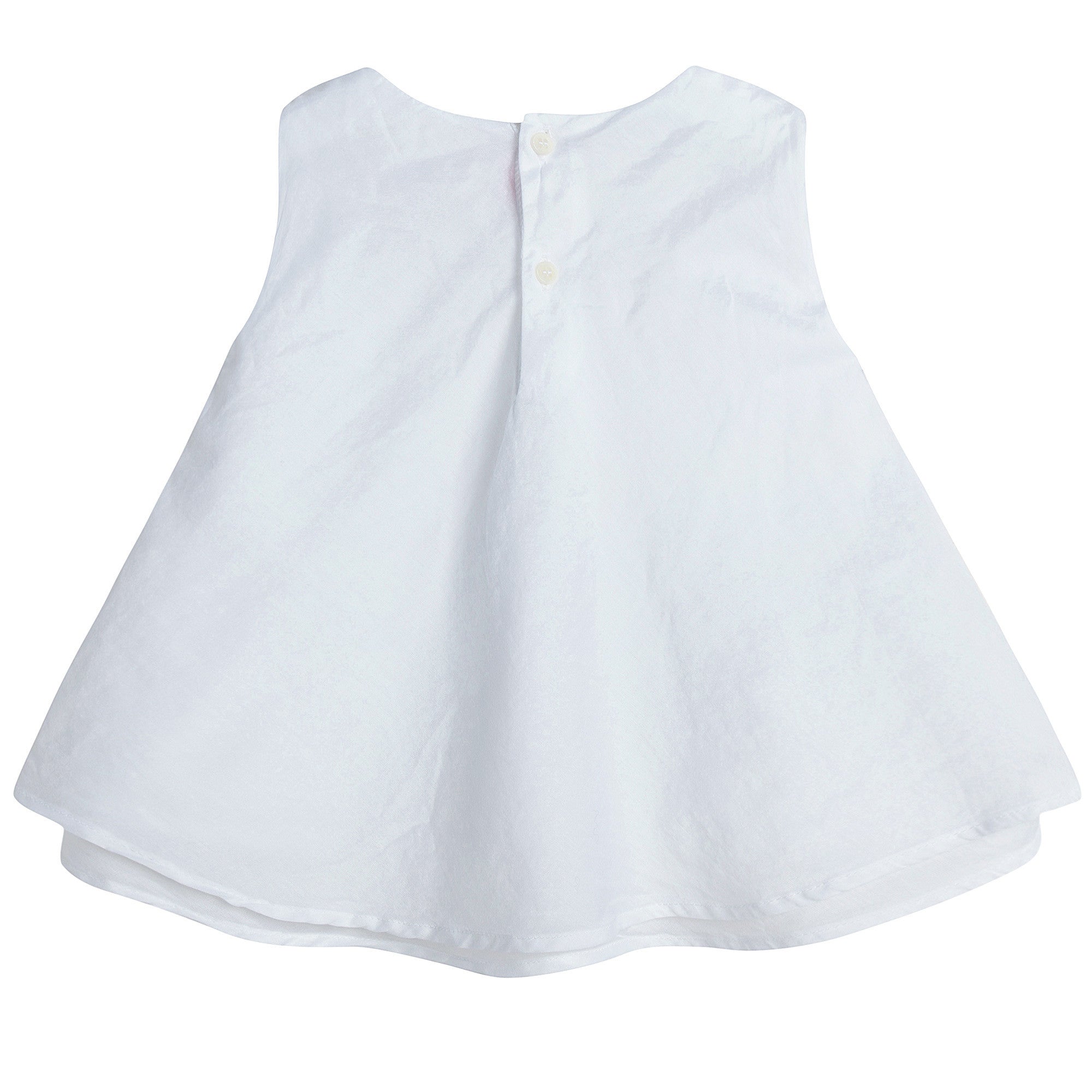 Girls White Cotton Peplum T-Shirt - CÉMAROSE | Children's Fashion Store - 2