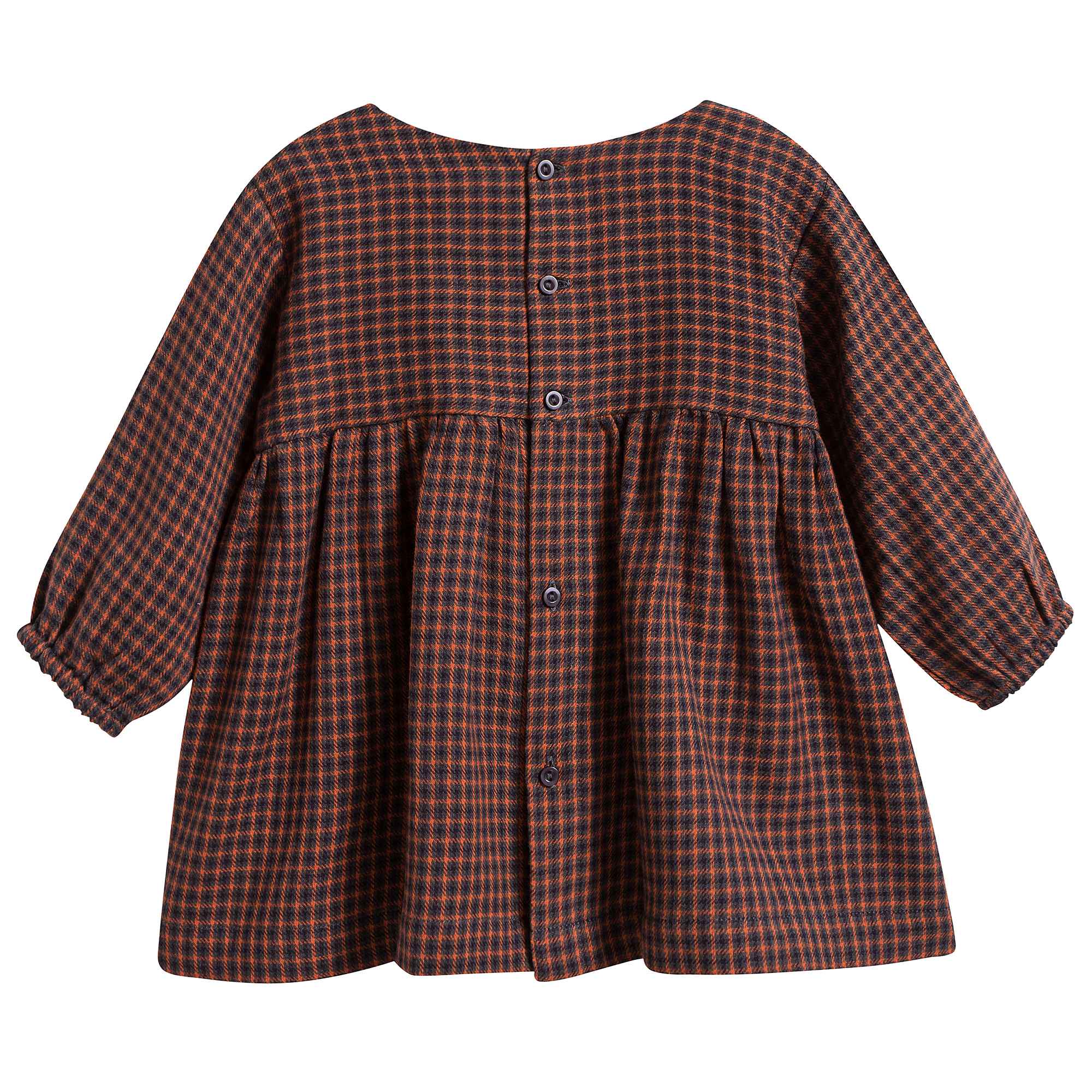 Baby Girls Orange Check Dress