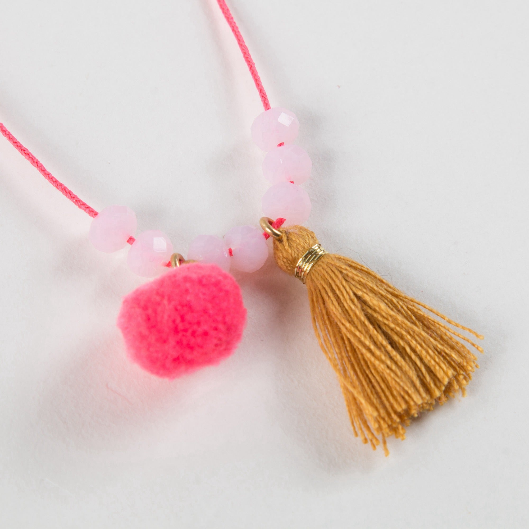 Girls Pink & Gold "Badisma" Necklace