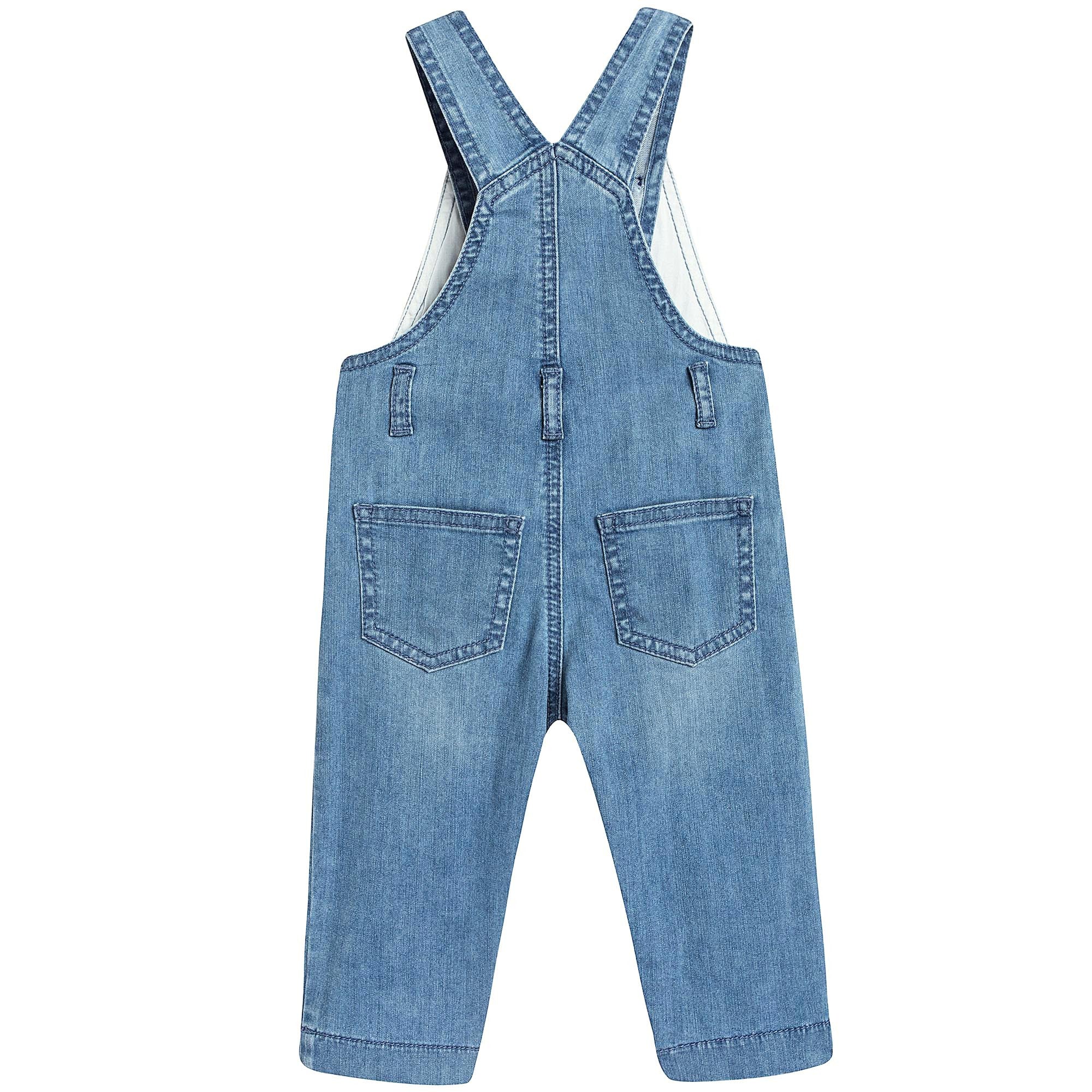 Baby Girls Blue Dungarees - CÉMAROSE | Children's Fashion Store - 2