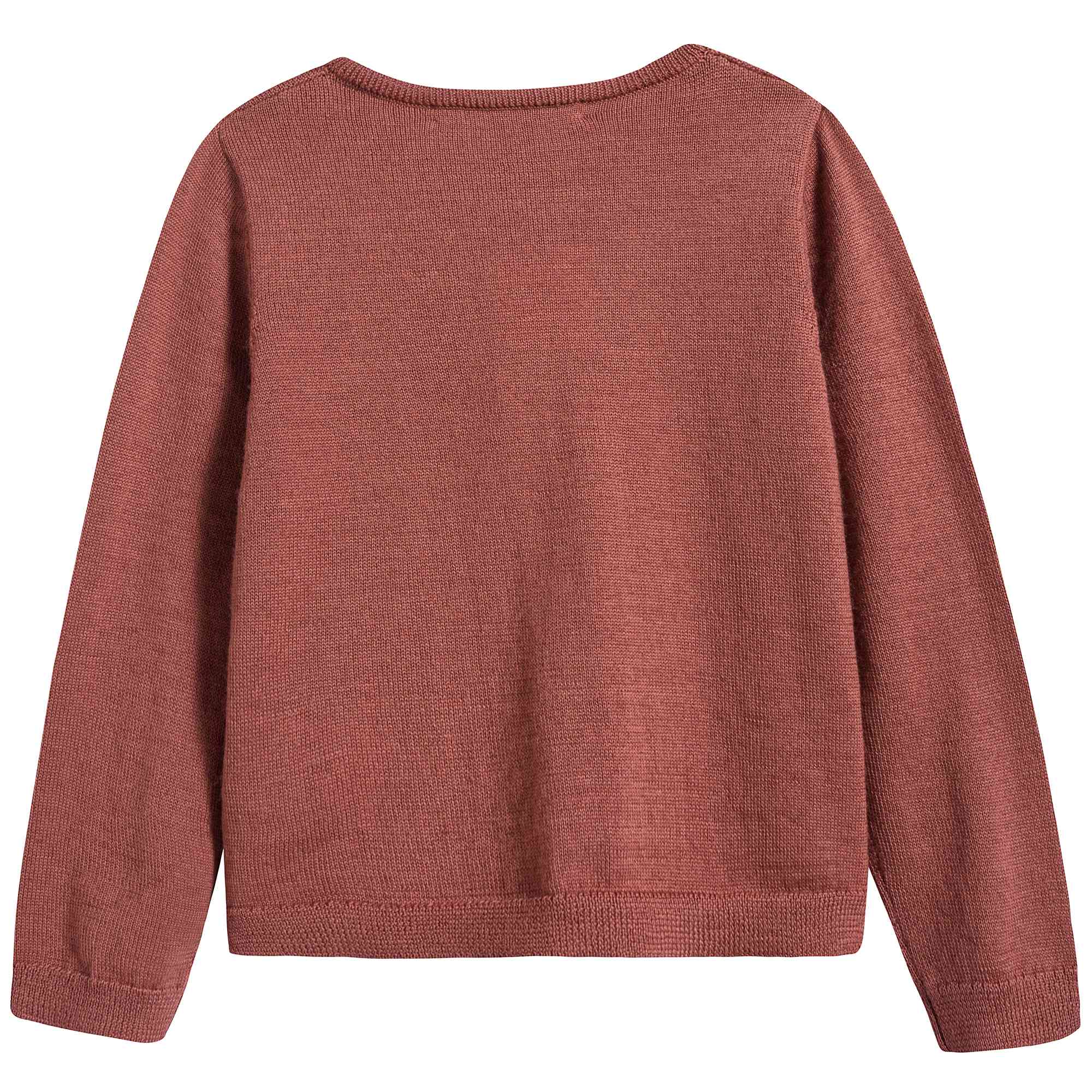 女小童焦糖色羊毛开衫