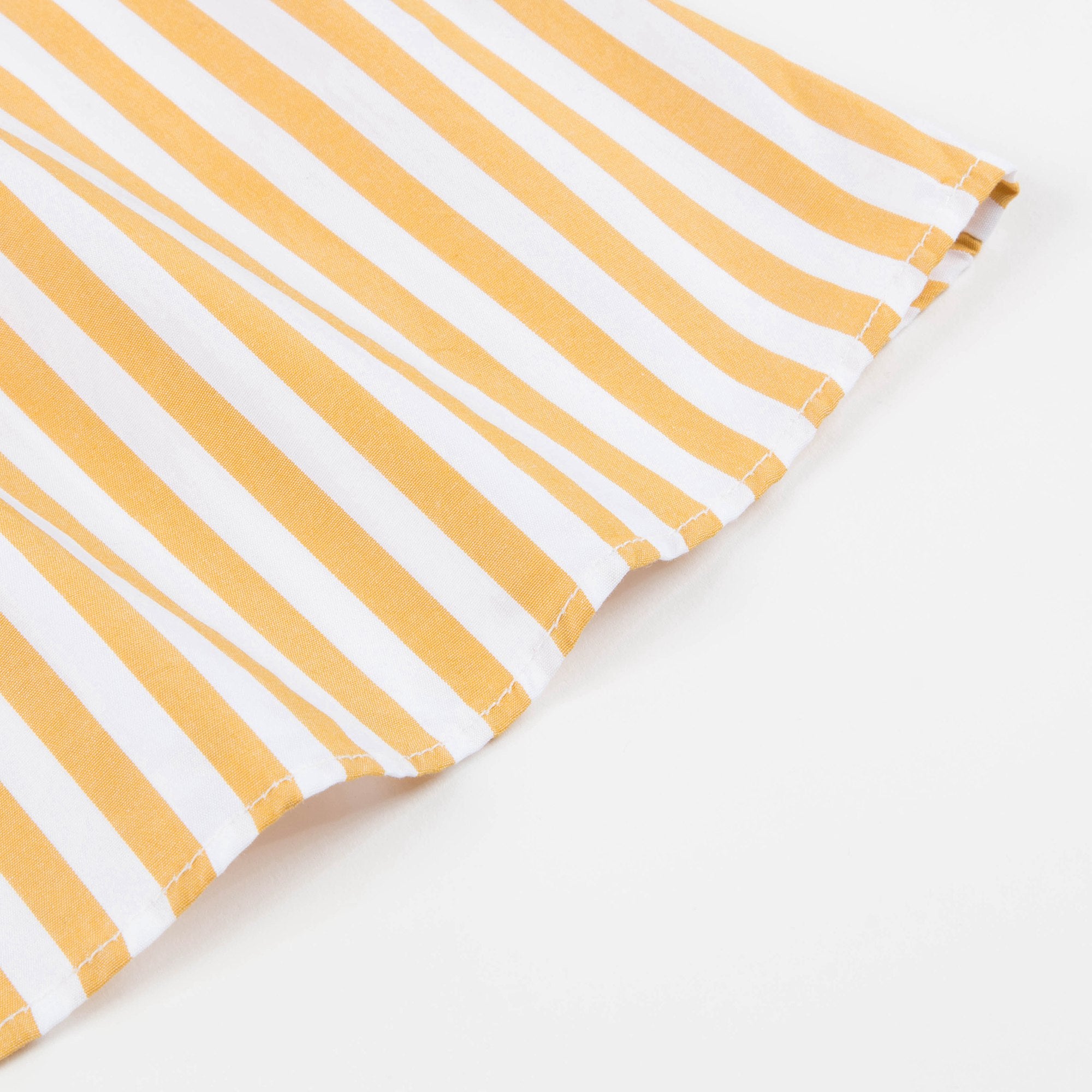 Baby Girls Yellow Stripe Cotton Woven Dress
