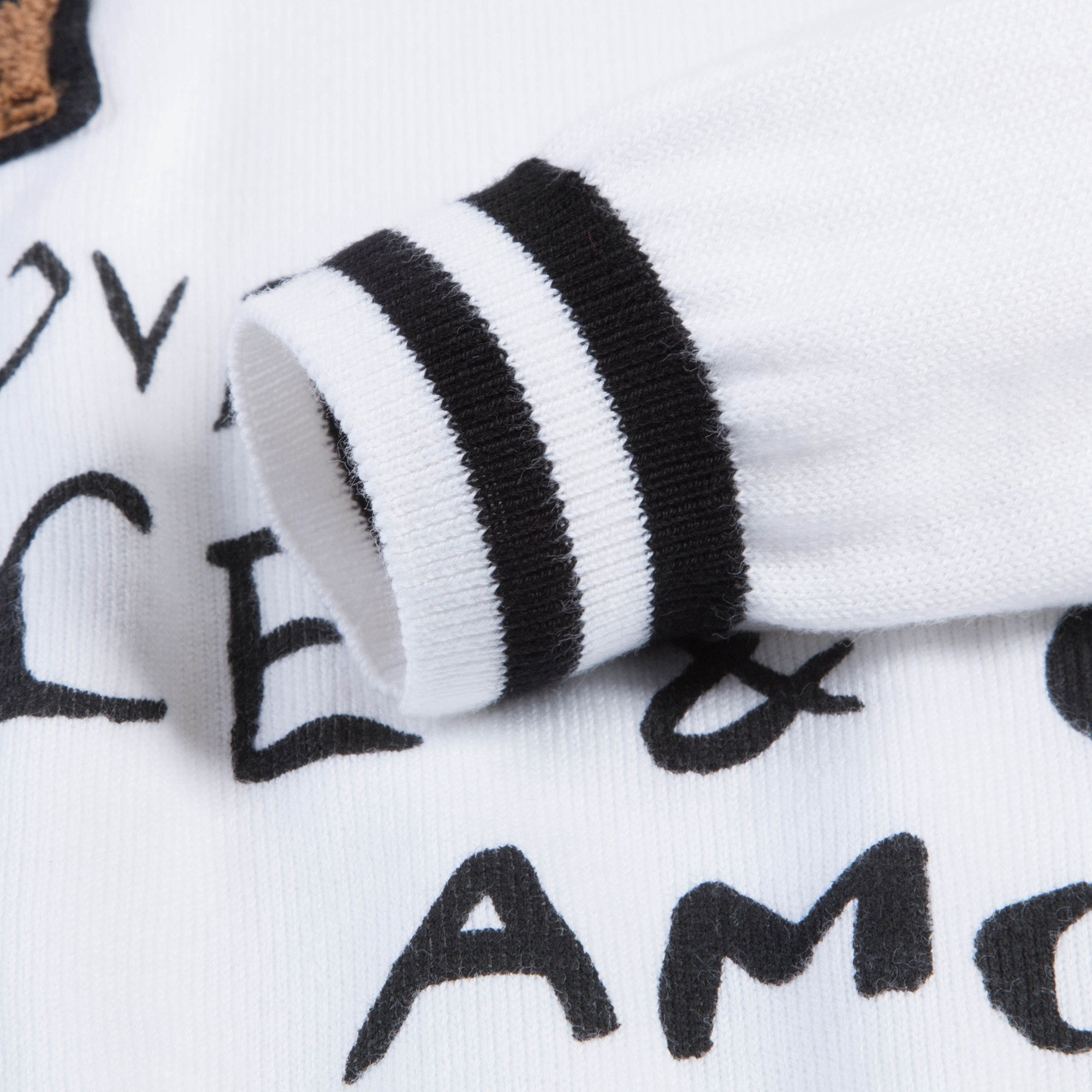 Boys White Grafftit Maschio Cotton Sweatshirt