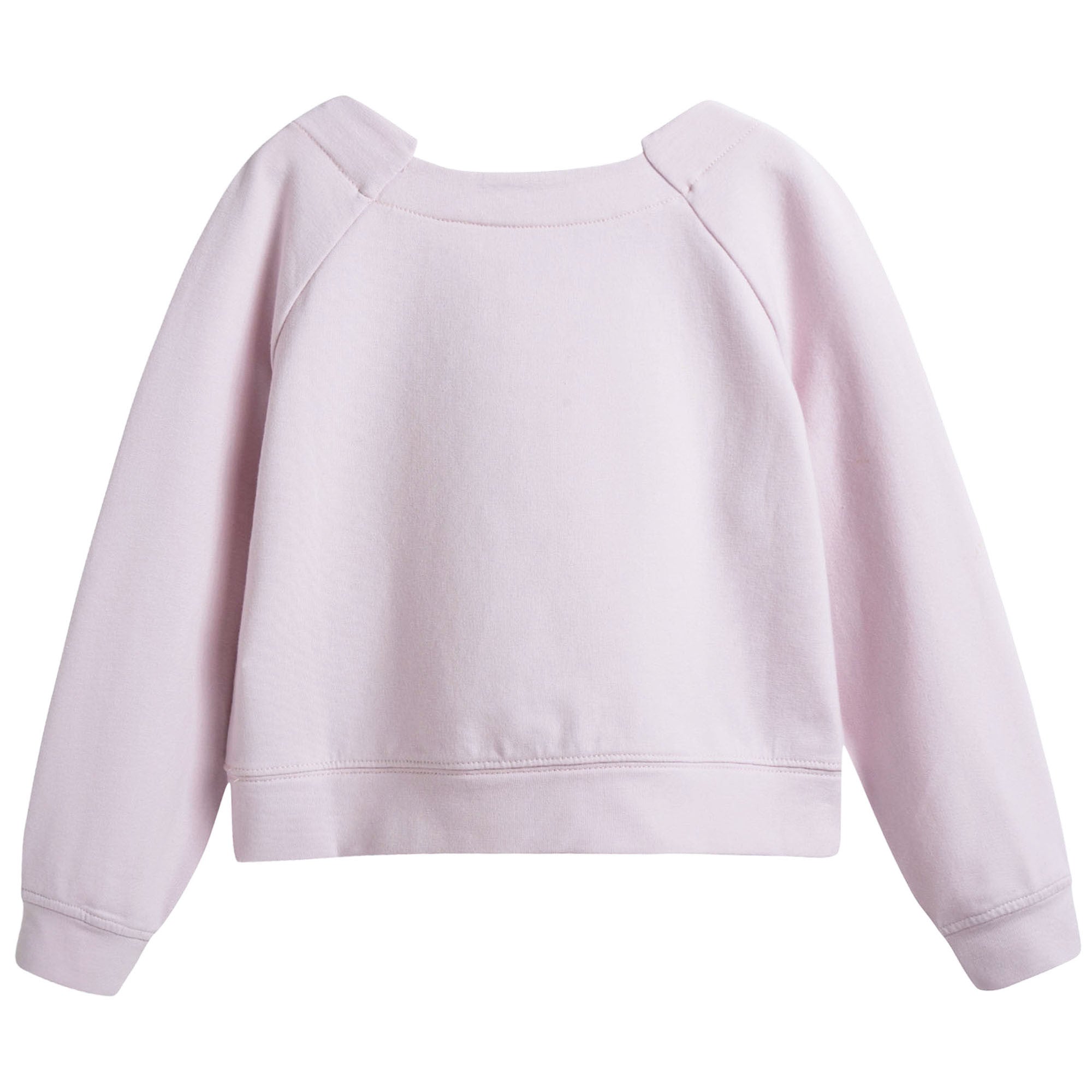 Girls Pink Cotton Sweatshirt With White Medusa Logo