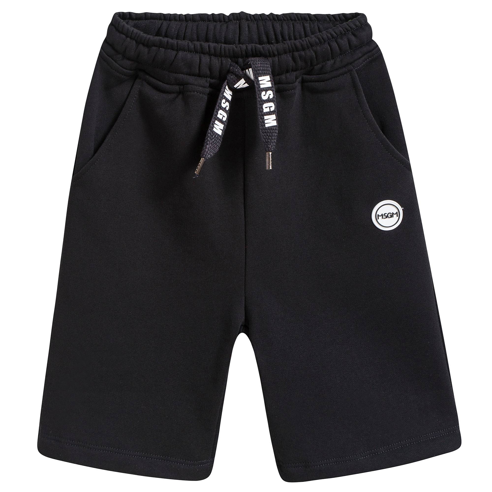 Girls Black Cotton Shorts