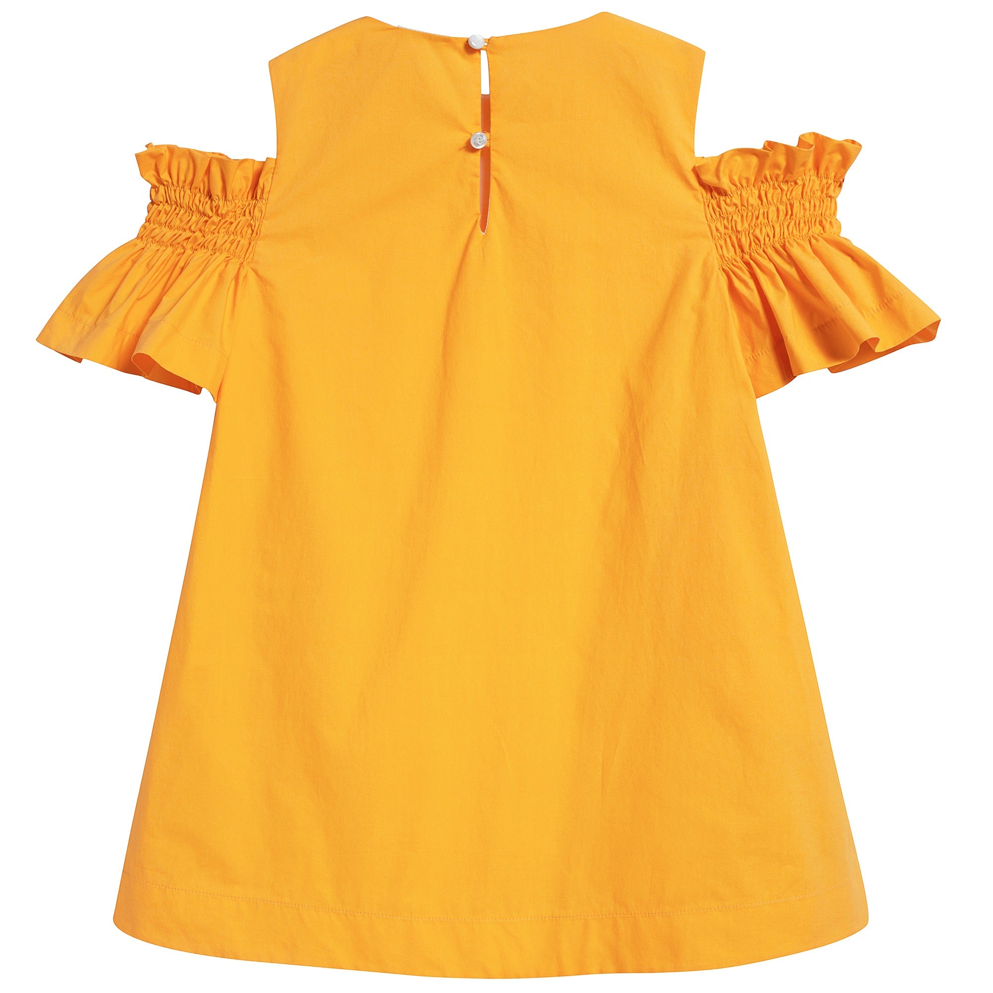 Girls Yellow Cotton Dress