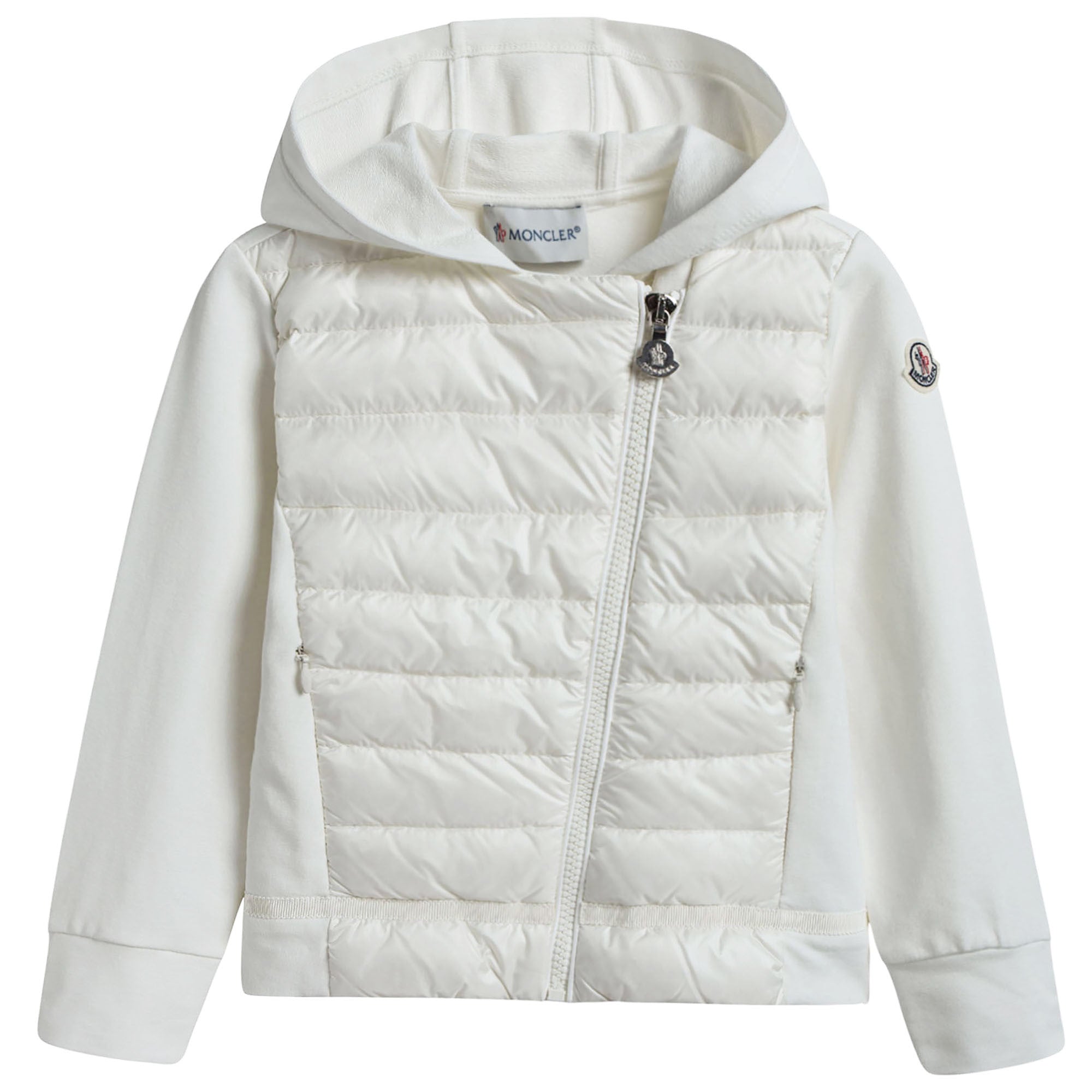 Girls Ivory Cotton Hooded Cardigan