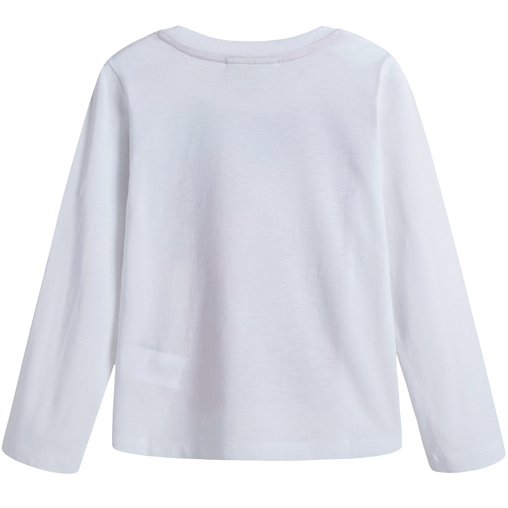 Girls White Flower Printed Cotton T-Shirt - CÉMAROSE | Children's Fashion Store - 2
