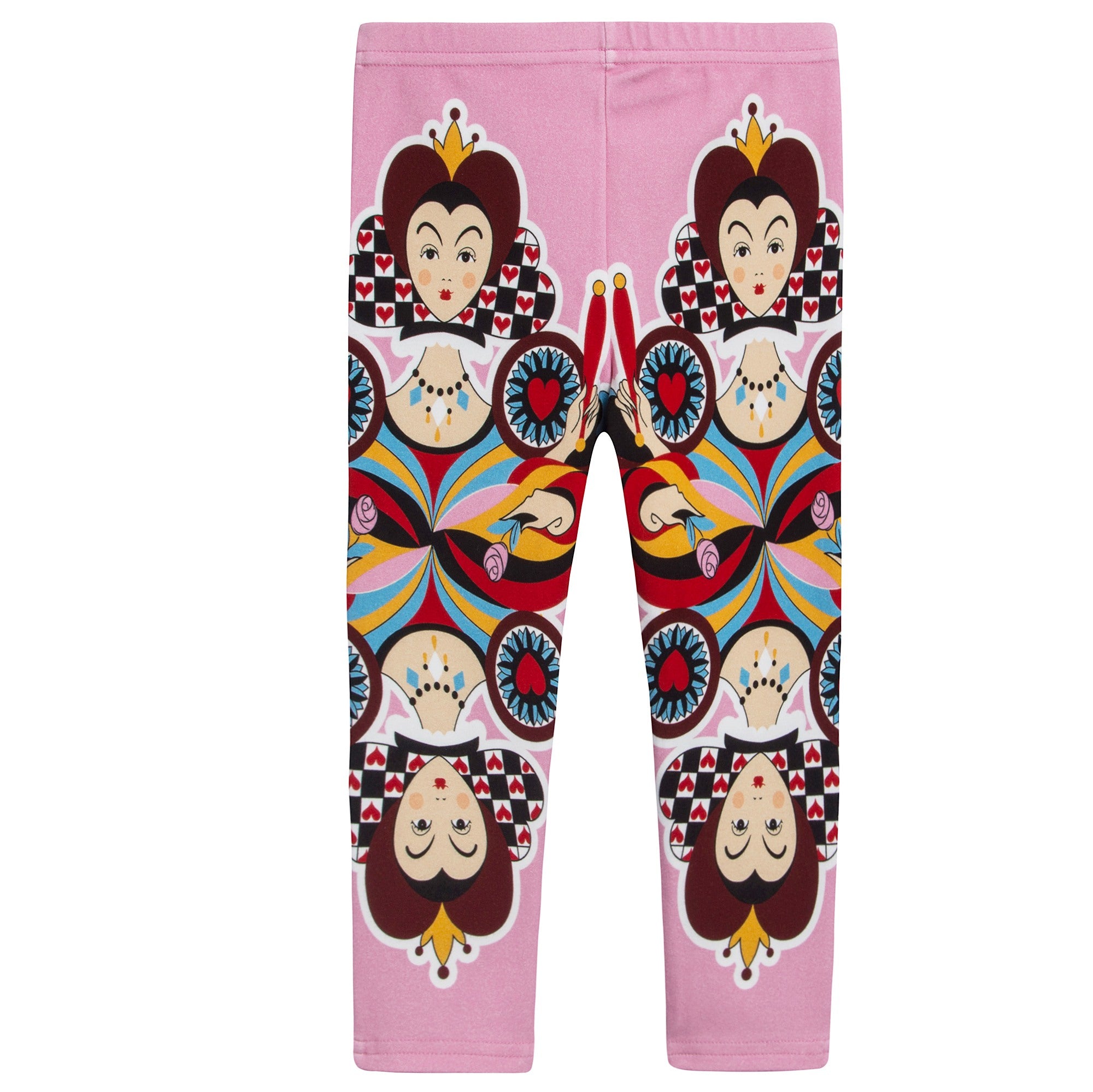 Baby Girls Pink Printed Cotton Leggings