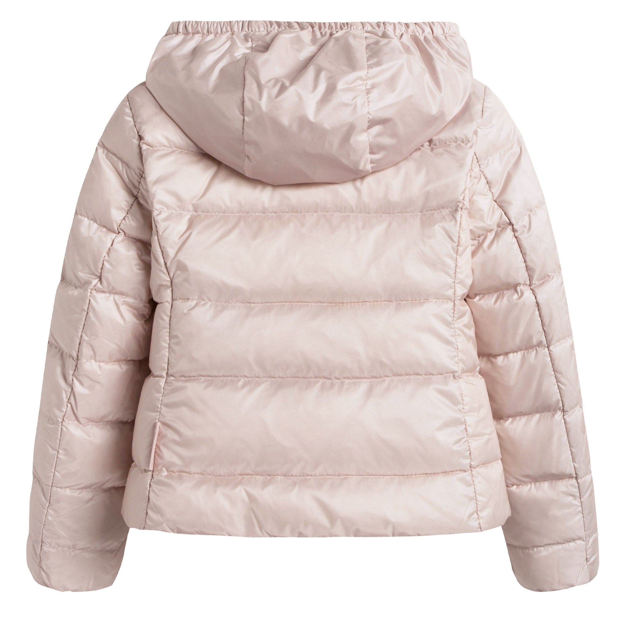 Girls Pink Patch Trims Down Padded Jacket