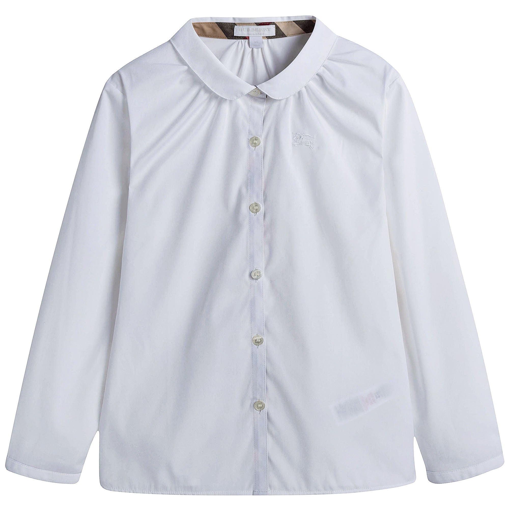 Girls White Cotton Blouse - CÉMAROSE | Children's Fashion Store - 1