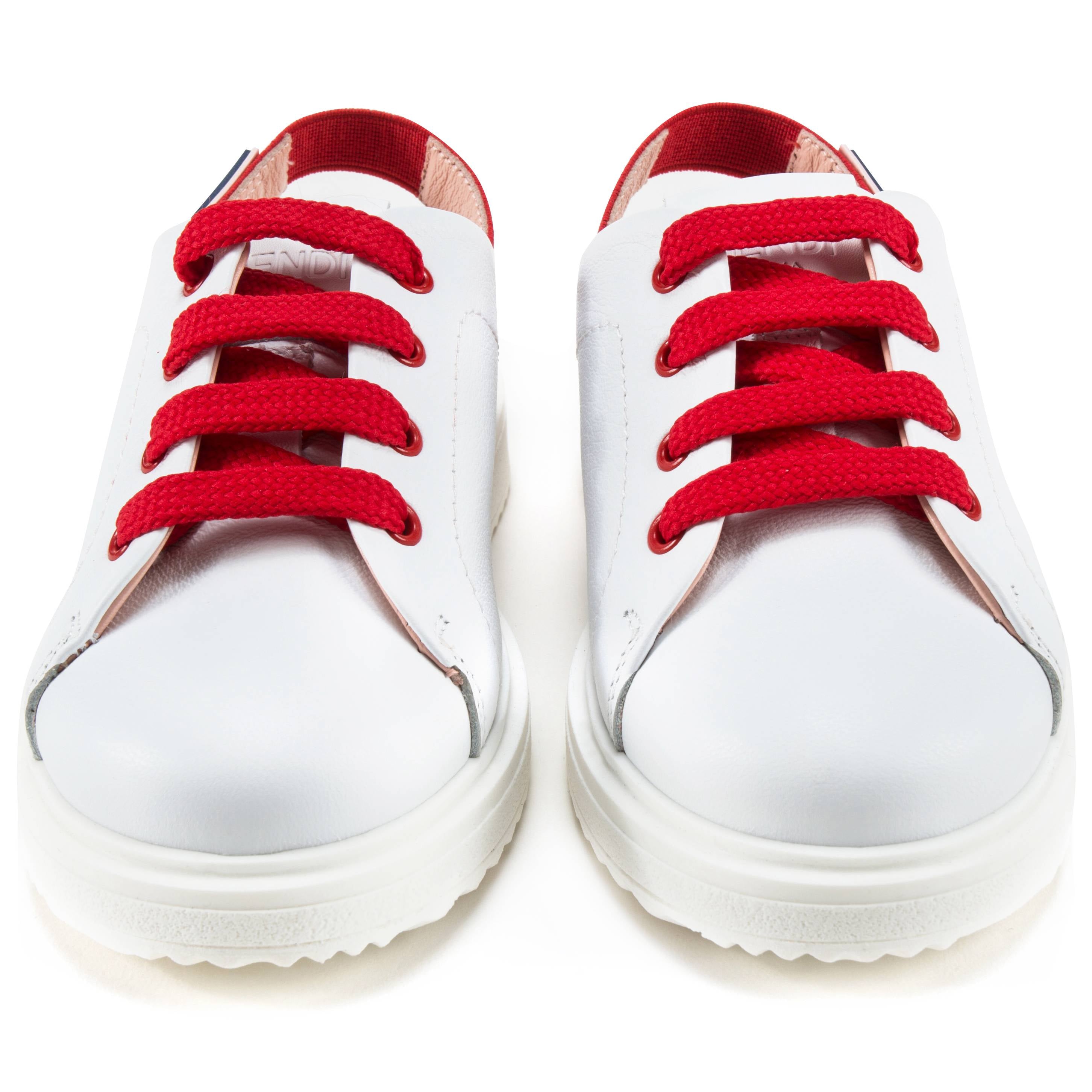 Girls White Leather Sandal Sneakers