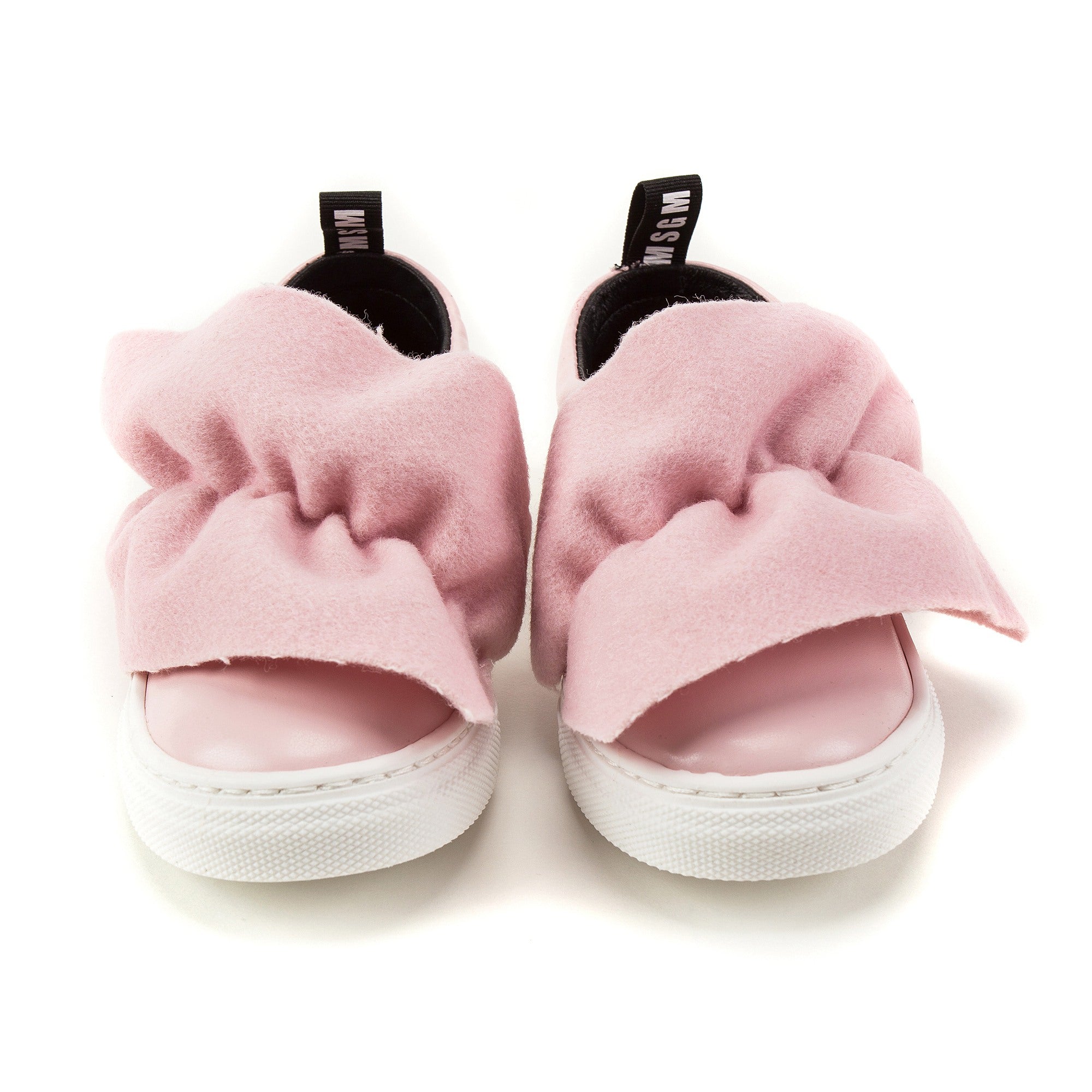 Girls Pink Logo Trainers With Ruffle